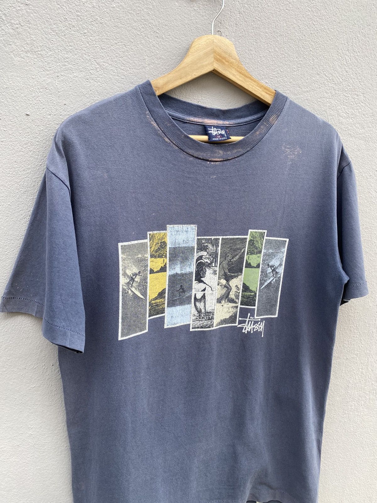 Stussy 💥RARE💥Vintage 90s STUSSY Photo Print “Surfing” Shawn Stussy Size US M / EU 48-50 / 2 - 11 Thumbnail