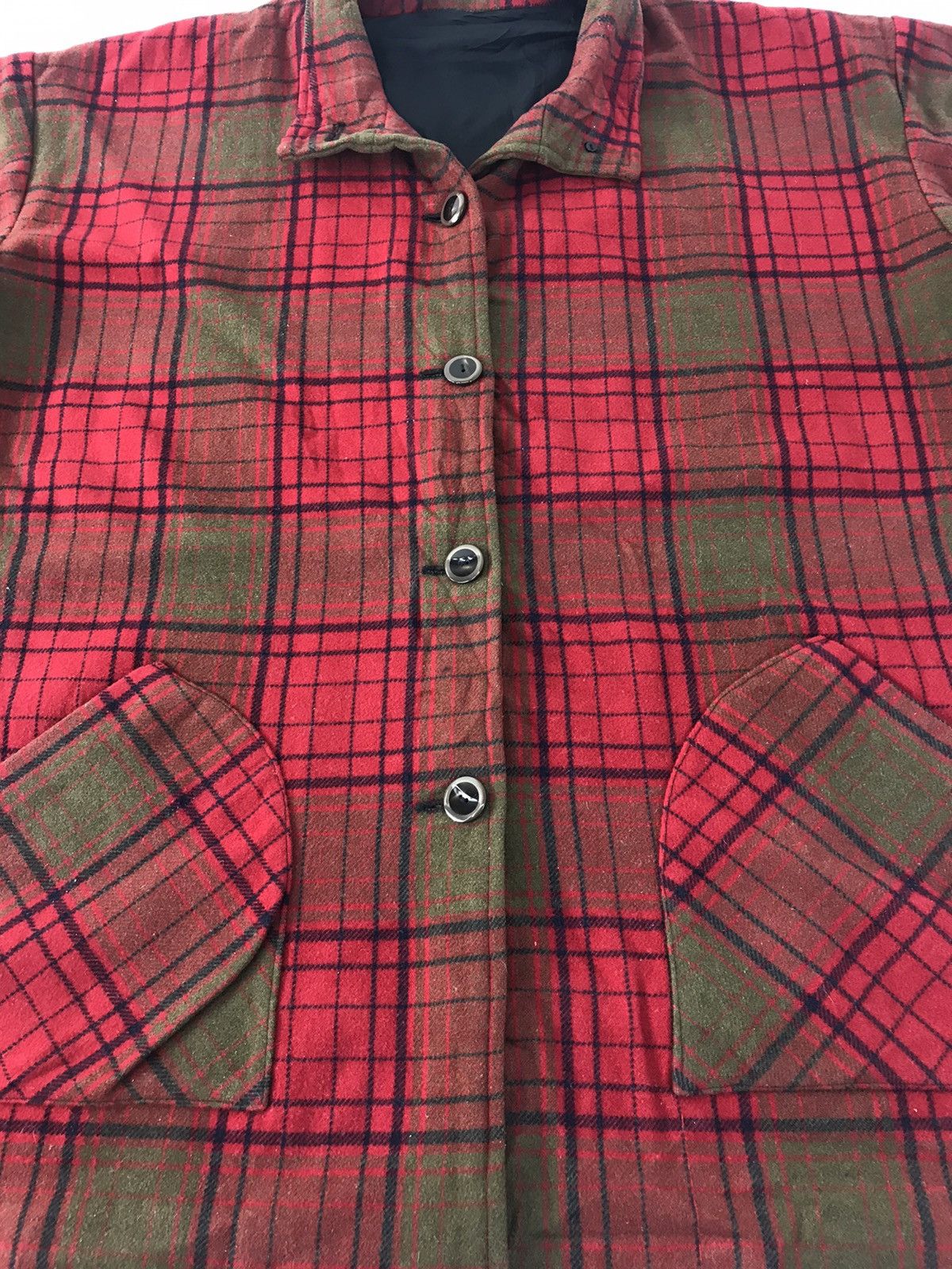 Japanese Brand Japanese Brand Plaid Check Button Down Jacket Button Design Size US XL / EU 56 / 4 - 3 Thumbnail
