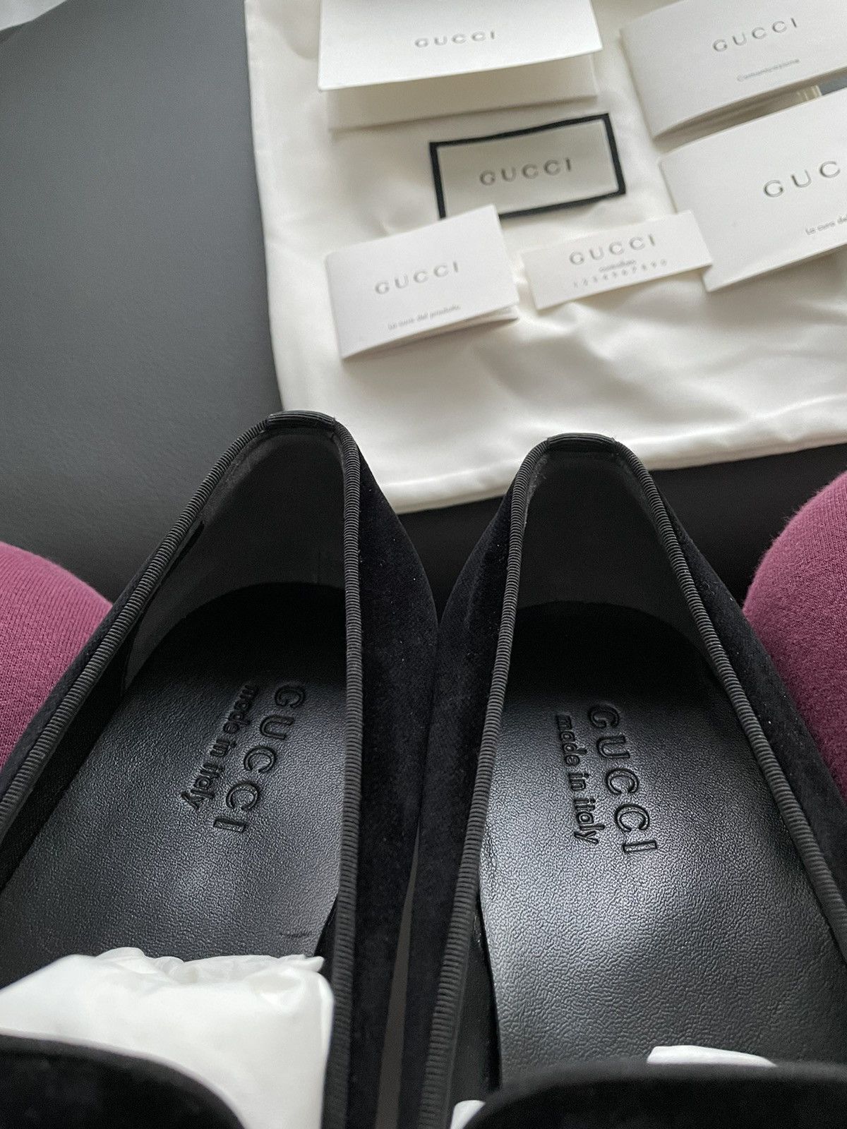 Gucci New Rare Super Runway Logo Flying Pig Velvet Leather Loafer Size US 9 / EU 42 - 16 Thumbnail