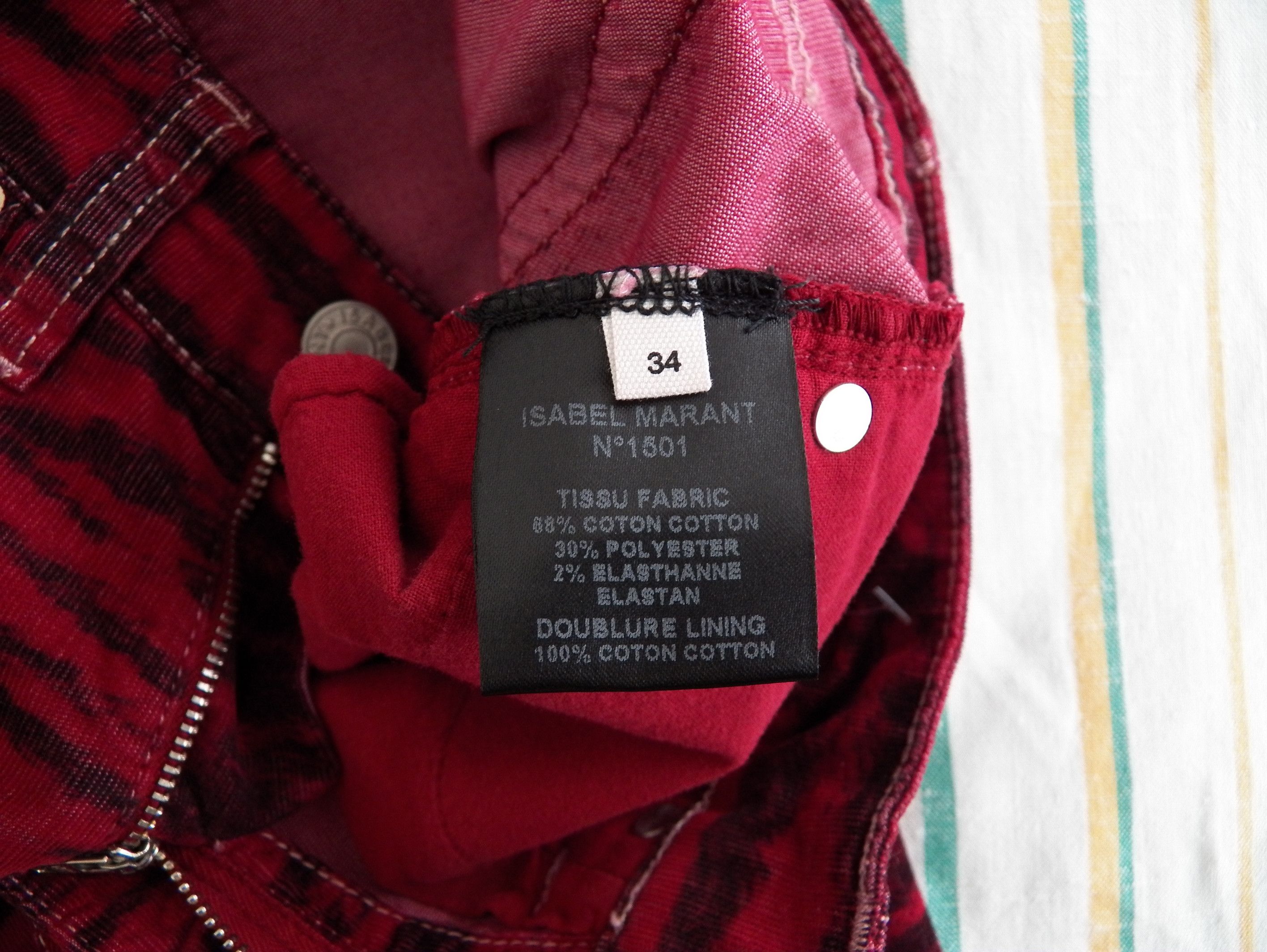 Isabel Marant Etoile Isabel Marant Etoile Cord Jeans Tiger Print FR34 XS US2 Size 25" / US 0 / IT 36 - 5 Thumbnail