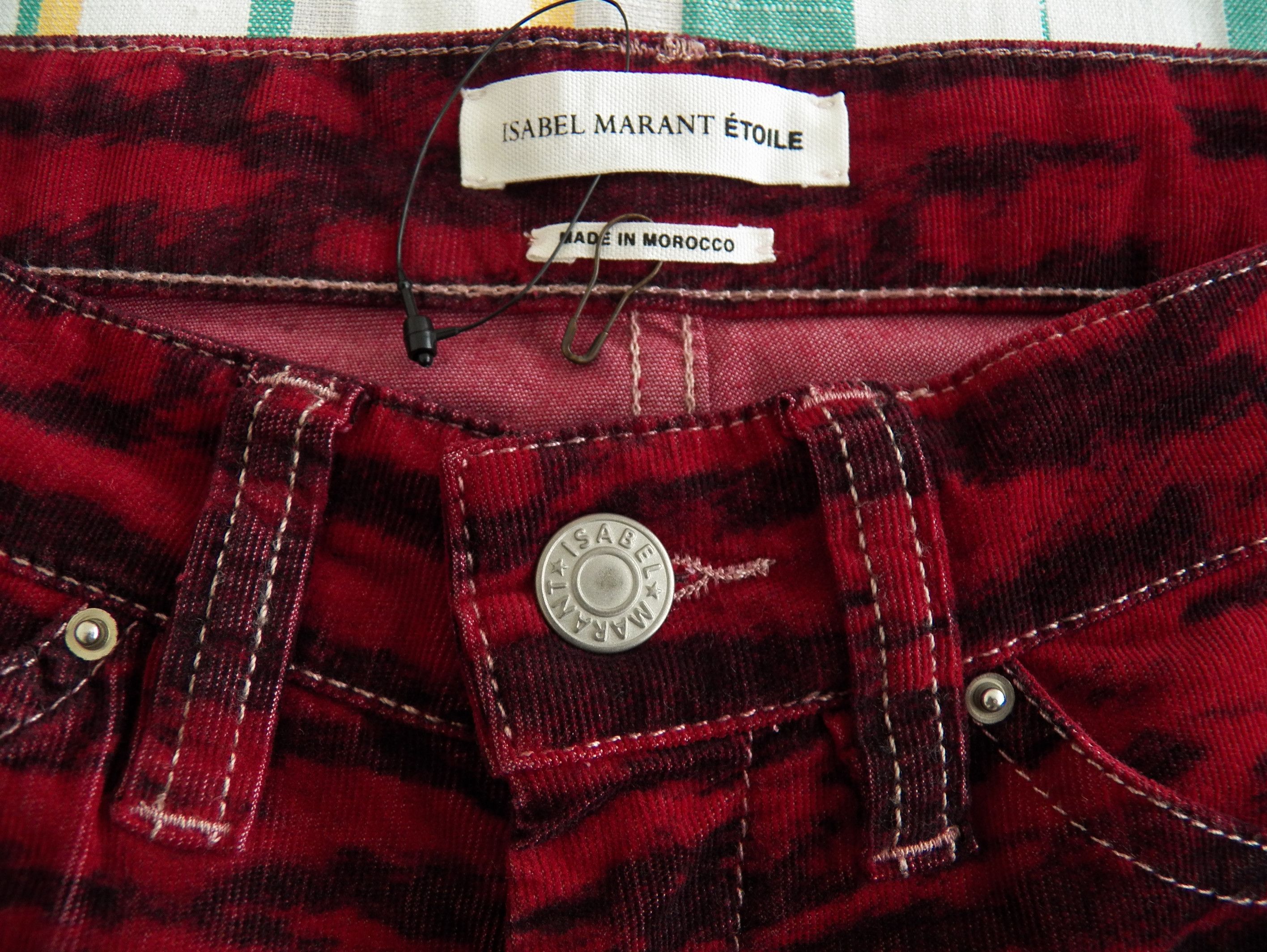 Isabel Marant Etoile Isabel Marant Etoile Cord Jeans Tiger Print FR34 XS US2 Size 25" / US 0 / IT 36 - 3 Thumbnail