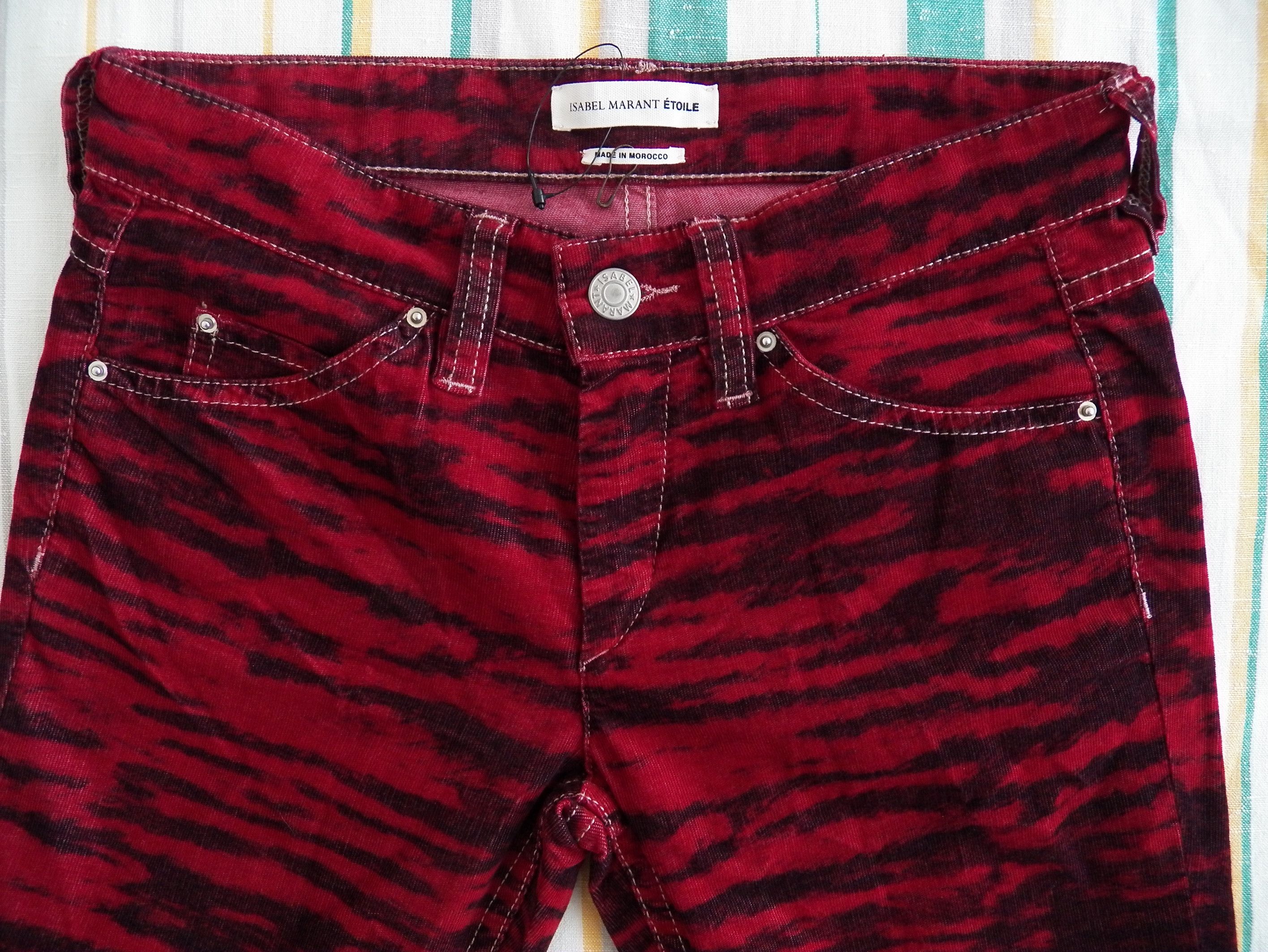 Isabel Marant Etoile Isabel Marant Etoile Cord Jeans Tiger Print FR34 XS US2 Size 25" / US 0 / IT 36 - 2 Thumbnail