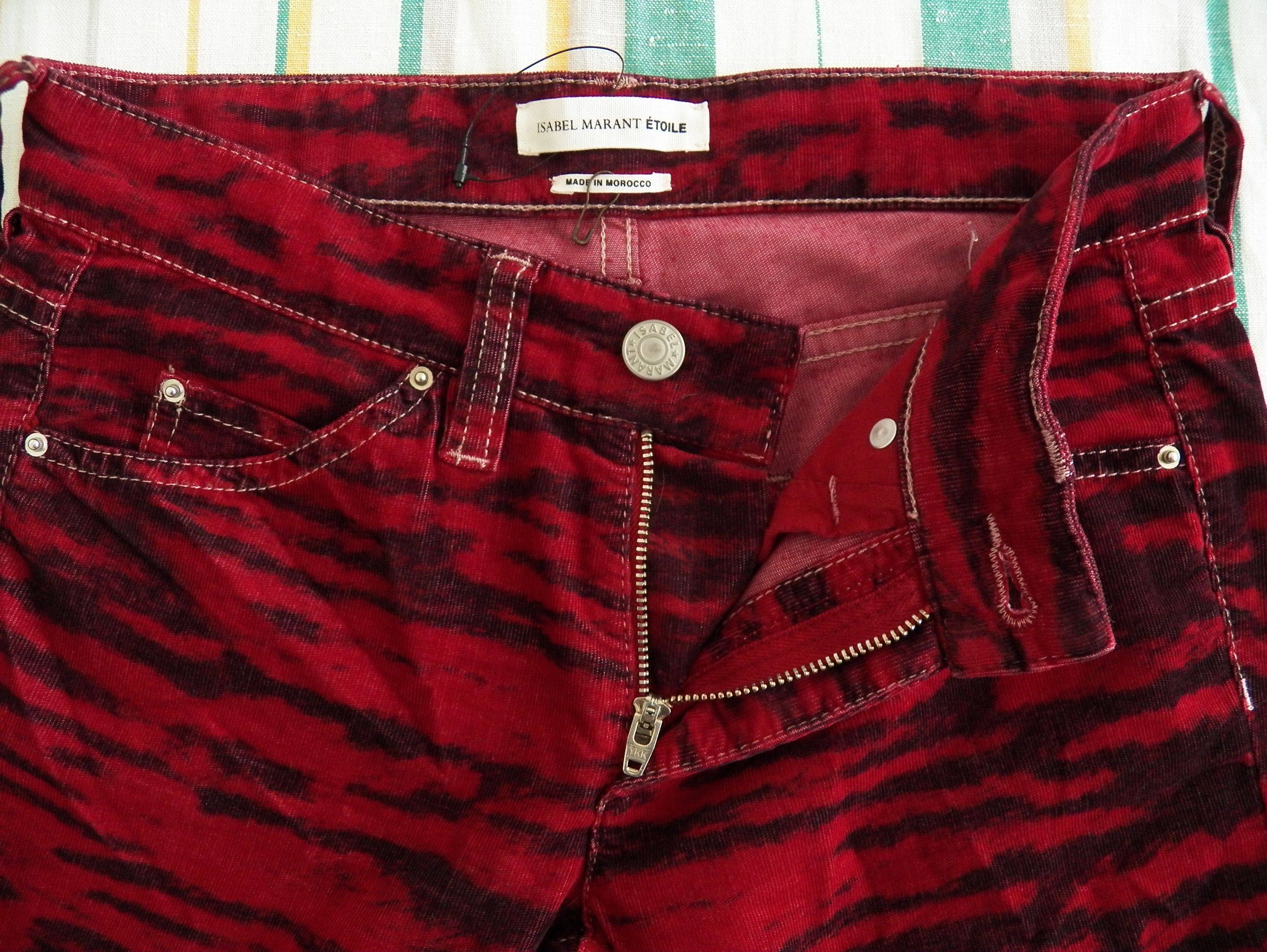 Isabel Marant Etoile Isabel Marant Etoile Cord Jeans Tiger Print FR34 XS US2 Size 25" / US 0 / IT 36 - 4 Thumbnail