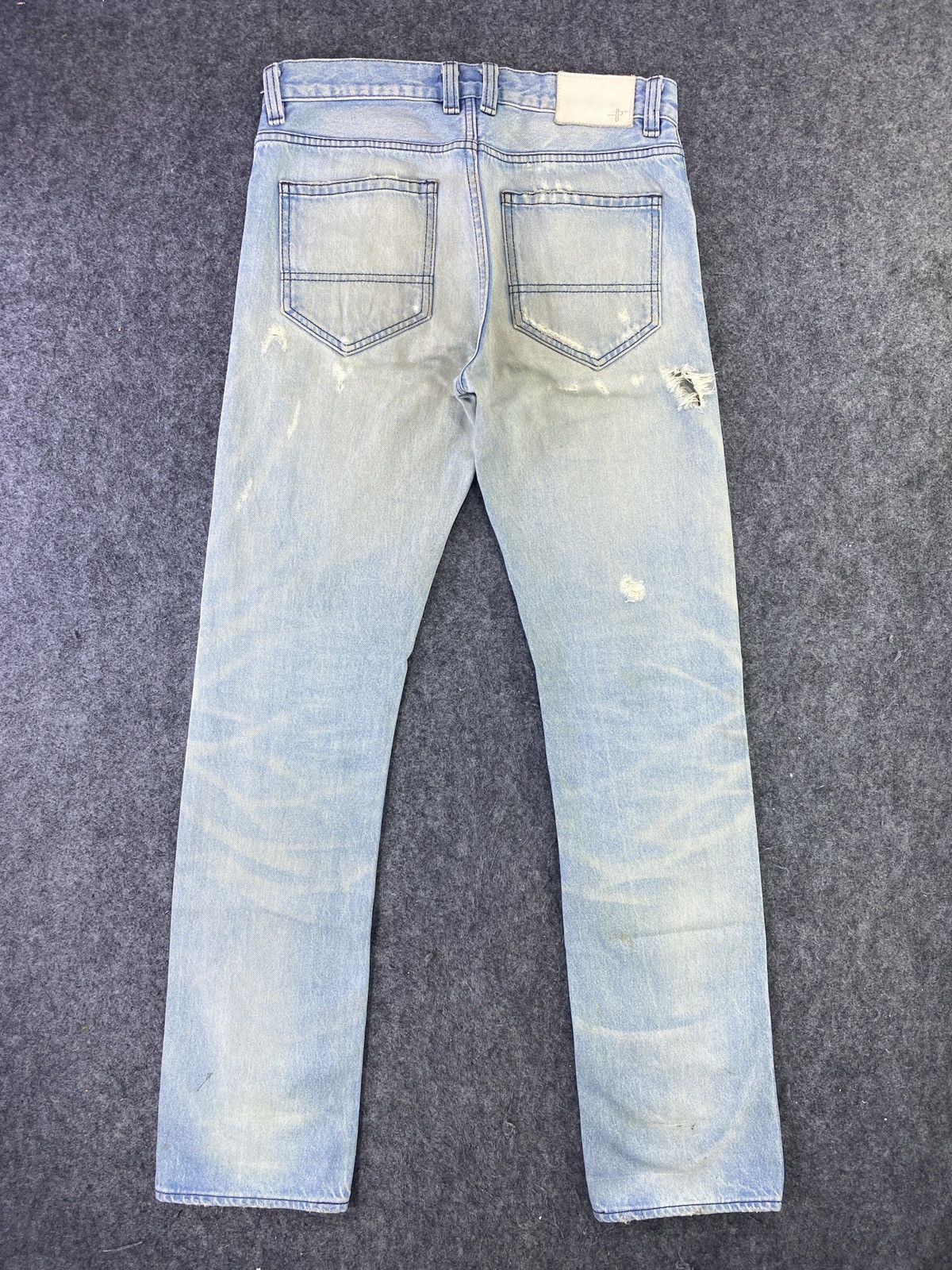 Japanese Brand NO ID Japanese Brand Washed Distressed Selvedge Denim - J835 Size US 32 / EU 48 - 2 Thumbnail