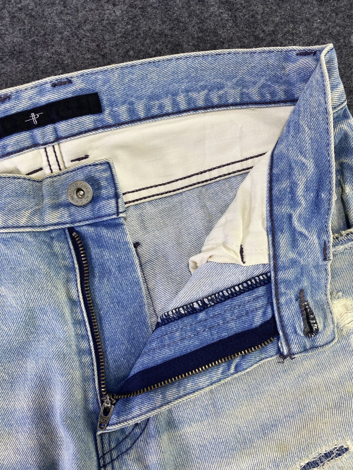 Japanese Brand NO ID Japanese Brand Washed Distressed Selvedge Denim - J835 Size US 32 / EU 48 - 3 Thumbnail