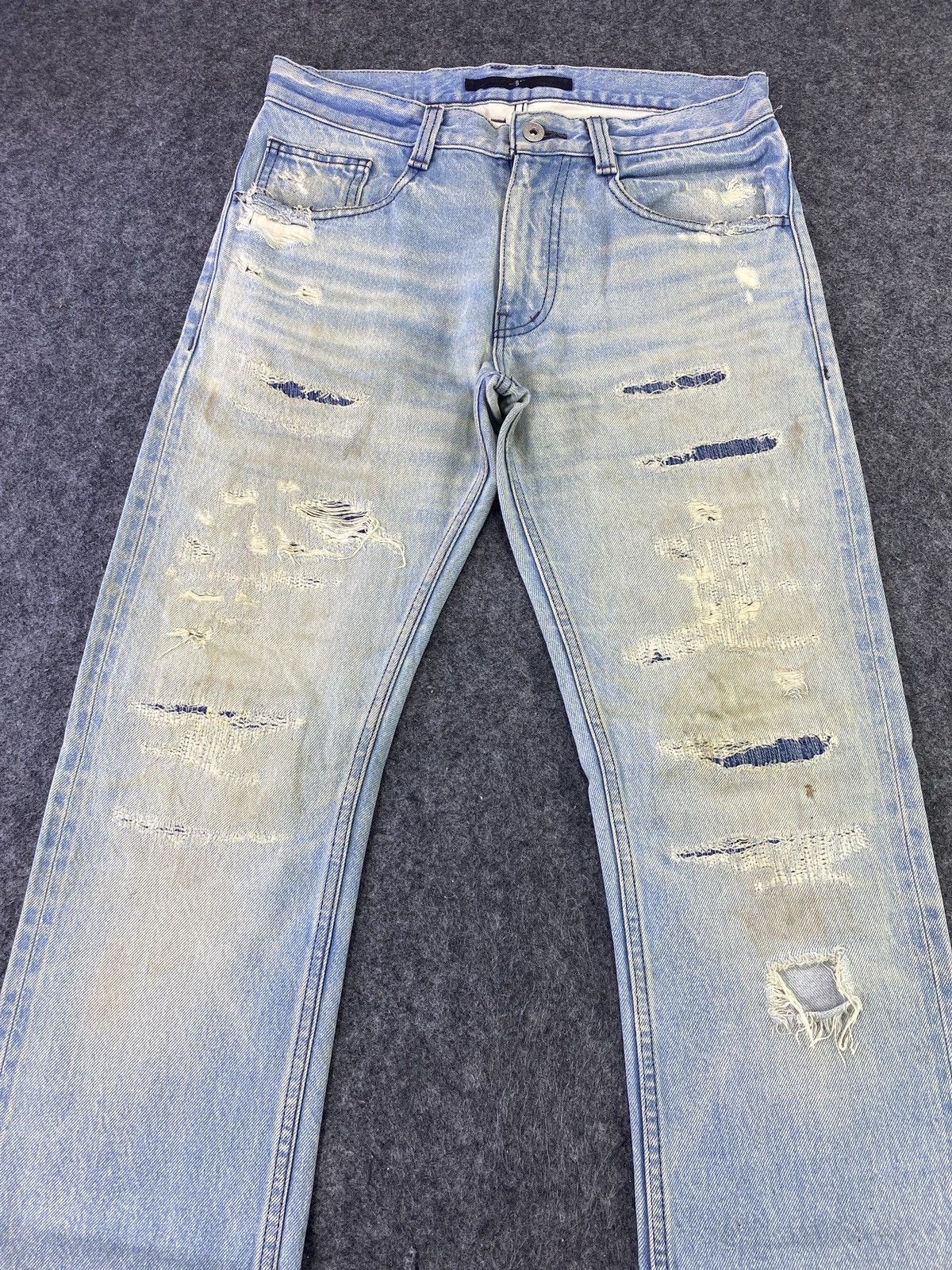 Japanese Brand NO ID Japanese Brand Washed Distressed Selvedge Denim - J835 Size US 32 / EU 48 - 9 Thumbnail
