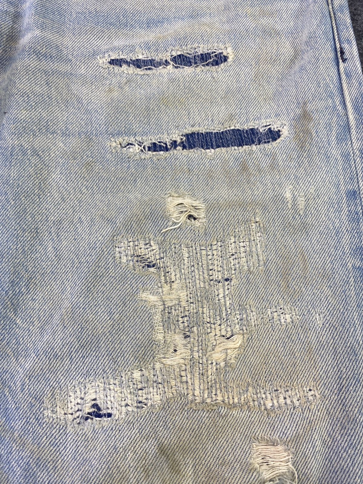 Japanese Brand NO ID Japanese Brand Washed Distressed Selvedge Denim - J835 Size US 32 / EU 48 - 12 Thumbnail