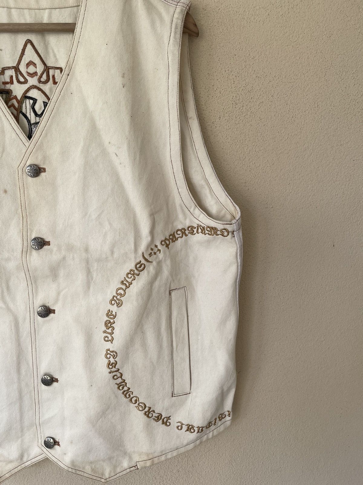 Vintage PARTIAMO PER UOMO EMBROIDERED VEST Size US L / EU 52-54 / 3 - 7 Thumbnail