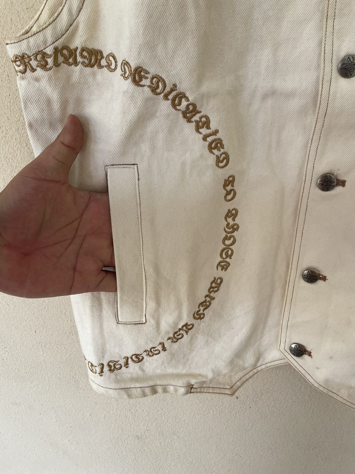 Vintage PARTIAMO PER UOMO EMBROIDERED VEST Size US L / EU 52-54 / 3 - 8 Thumbnail