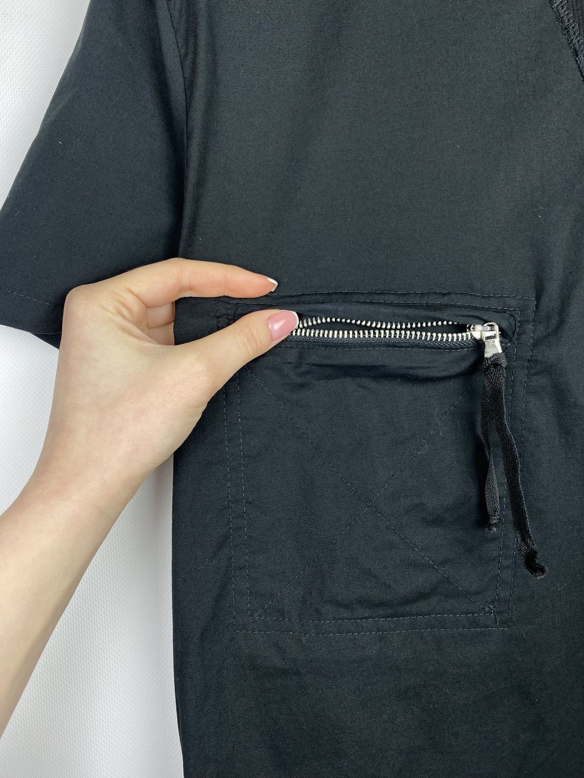 Japanese Brand EX-J short sleeve avant-grade chest Zip pockets t shirt Size US S / EU 44-46 / 1 - 6 Thumbnail
