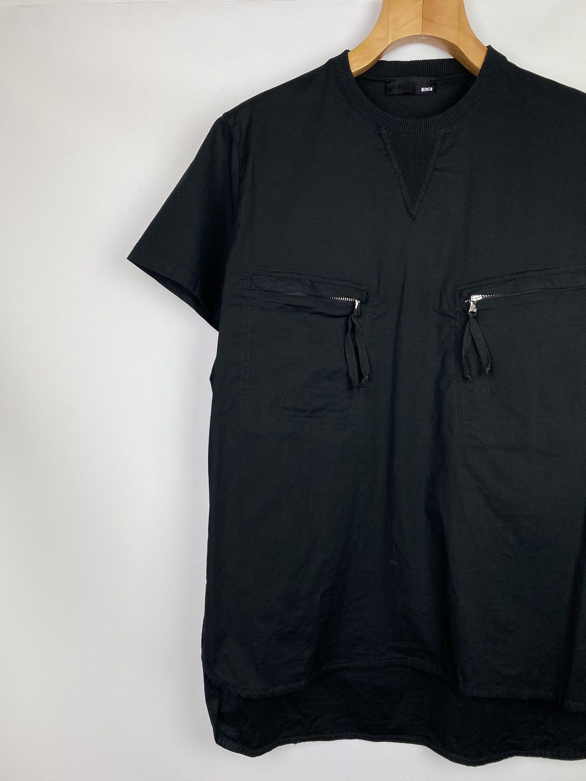 Japanese Brand EX-J short sleeve avant-grade chest Zip pockets t shirt Size US S / EU 44-46 / 1 - 2 Thumbnail