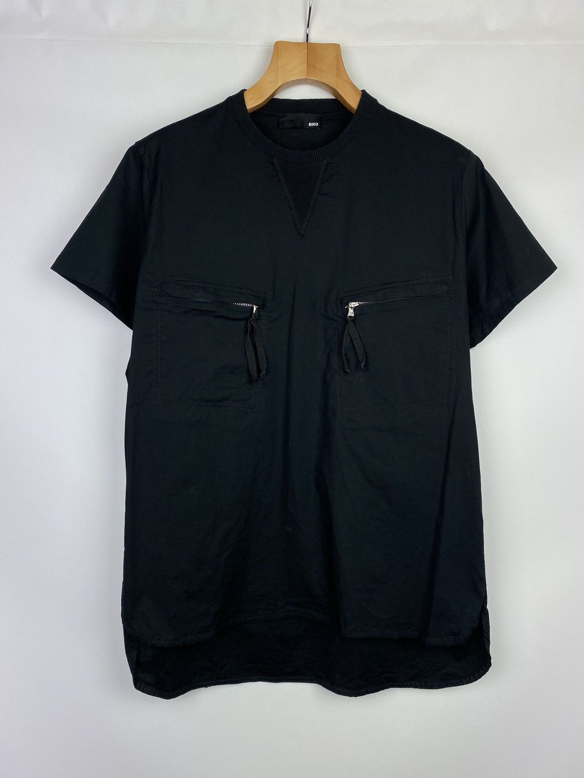 Japanese Brand EX-J short sleeve avant-grade chest Zip pockets t shirt Size US S / EU 44-46 / 1 - 1 Thumbnail
