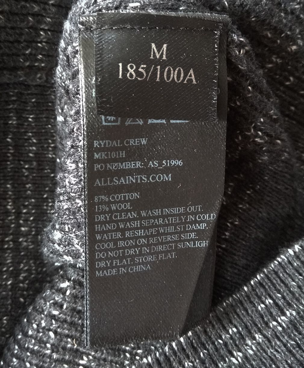 Allsaints All Saints Rydal Crew cotton wool knit sweater Size US M / EU 48-50 / 2 - 6 Thumbnail