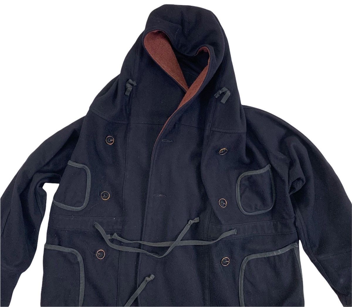 Kapital Kapital Katsutagi Kiro Hirata Melton Wool Ring Coat Hoodie Size US S / EU 44-46 / 1 - 3 Thumbnail