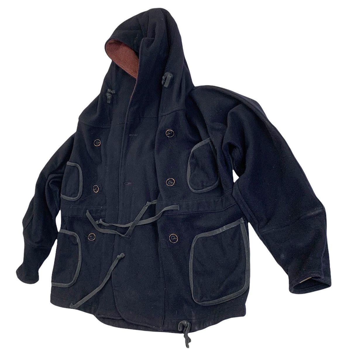 Kapital Kapital Katsutagi Kiro Hirata Melton Wool Ring Coat Hoodie Size US S / EU 44-46 / 1 - 2 Thumbnail