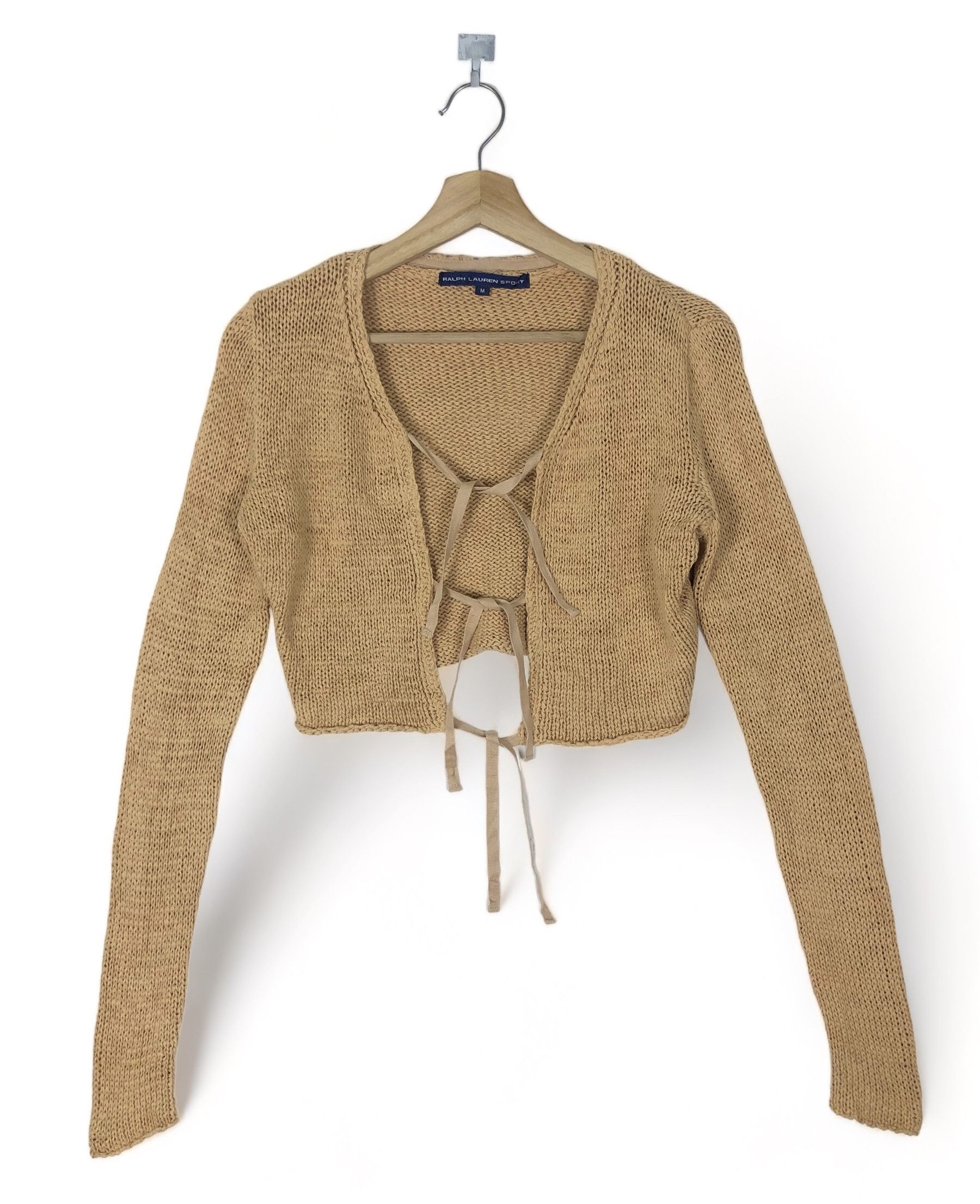Polo Ralph Lauren RARE🔥VINTAGE RL SPORT TIE UP KNIT CROPTOP CARDIGAN Size M / US 6-8 / IT 42-44 - 1 Thumbnail