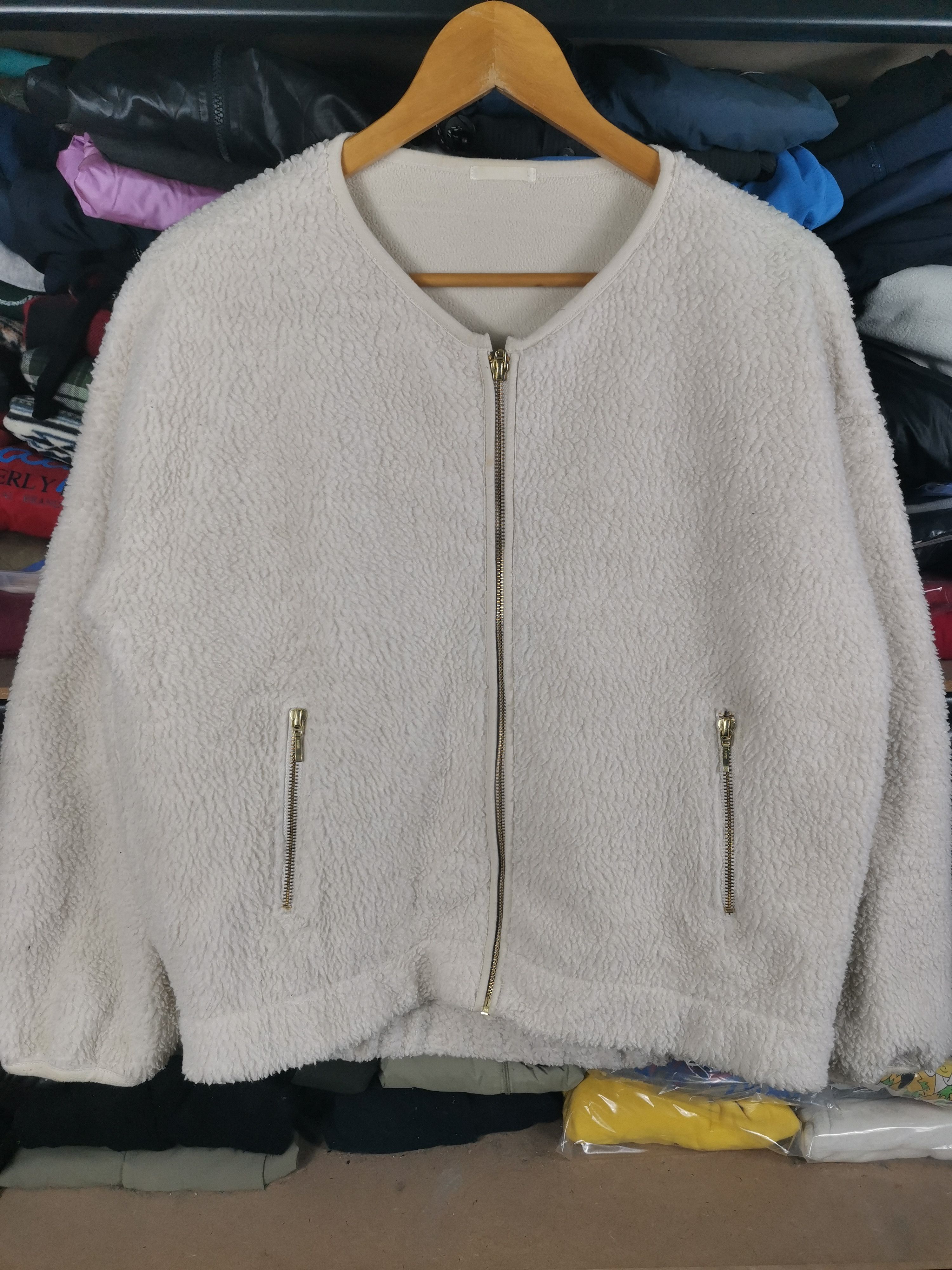 Japanese Brand Gu By Uniqlo Sherpa Cardigan Jacket Size US L / EU 52-54 / 3 - 1 Thumbnail
