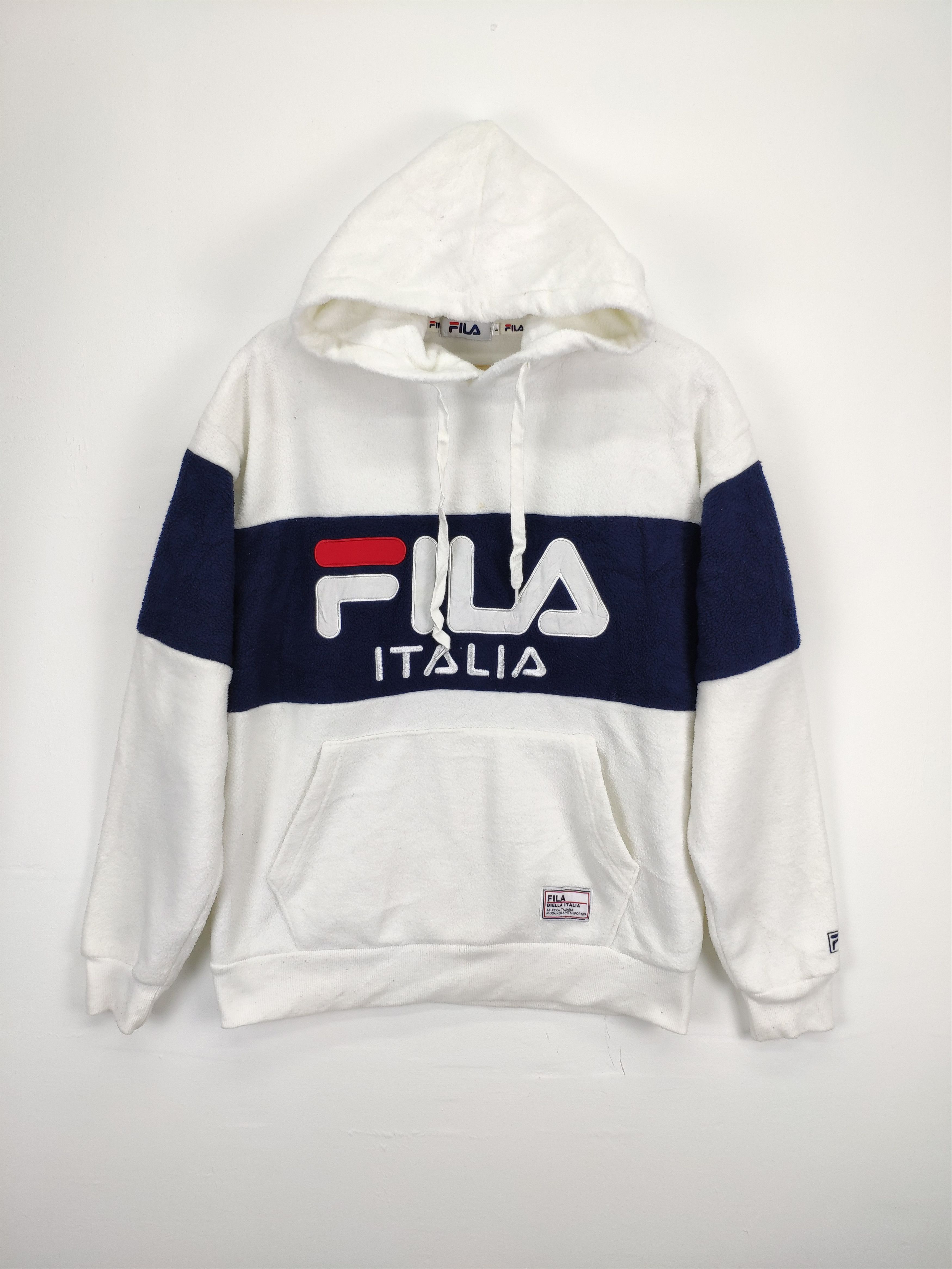 Fila × Vintage Steal 💥 Fila Italia Spell Out Hoodie Sweater Big Logo Size US M / EU 48-50 / 2 - 1 Thumbnail