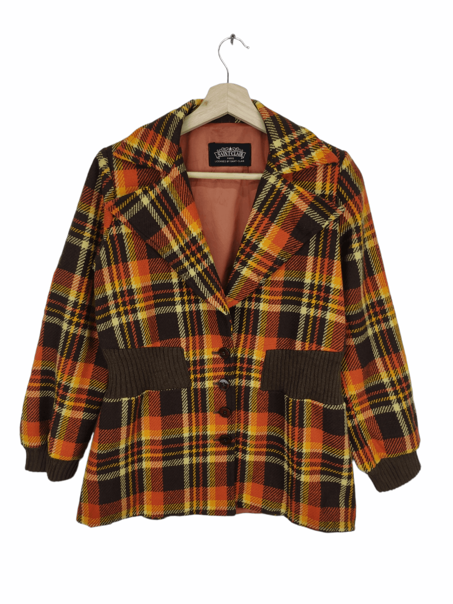 Other Vintage 90s Japanese Brand Wool Plaid Jacket Size S / US 4 / IT 40 - 1 Thumbnail