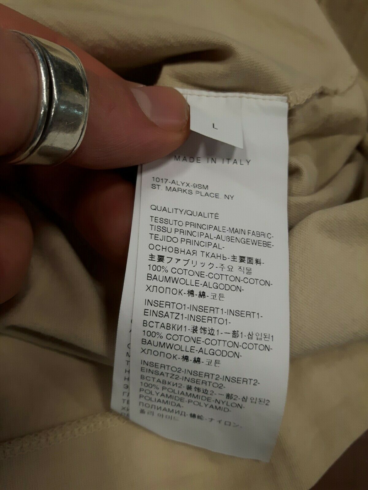 Alyx Multipocket Tee in Beige Size US L / EU 52-54 / 3 - 3 Thumbnail