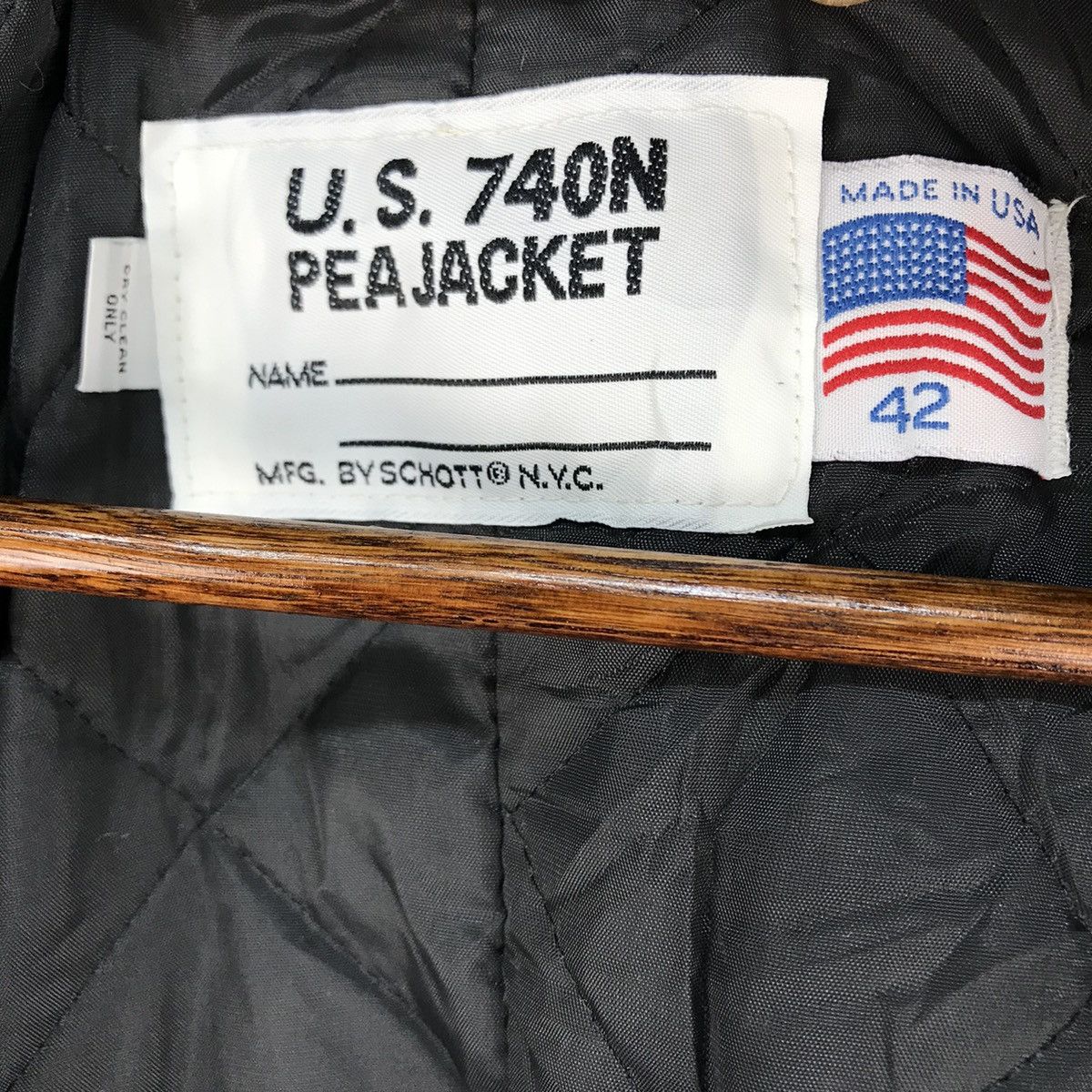 Vintage Schott NYC US 740N Pea Jacket Peacoat Wool Style