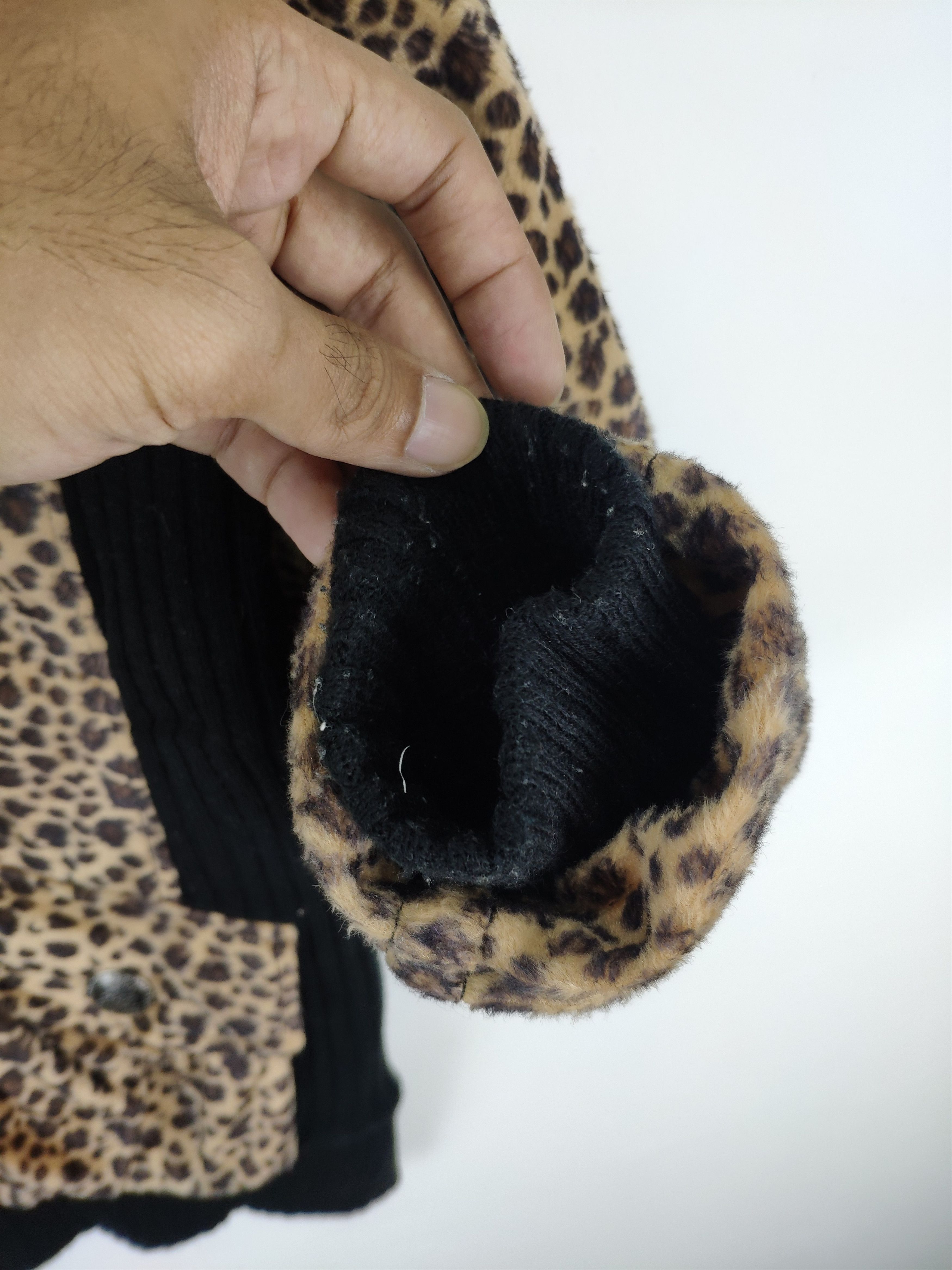 Designer × Japanese Brand 🇯🇵 Vintage 1990s Leopard Hooded Jacket Full Zip Size M / US 6-8 / IT 42-44 - 8 Thumbnail