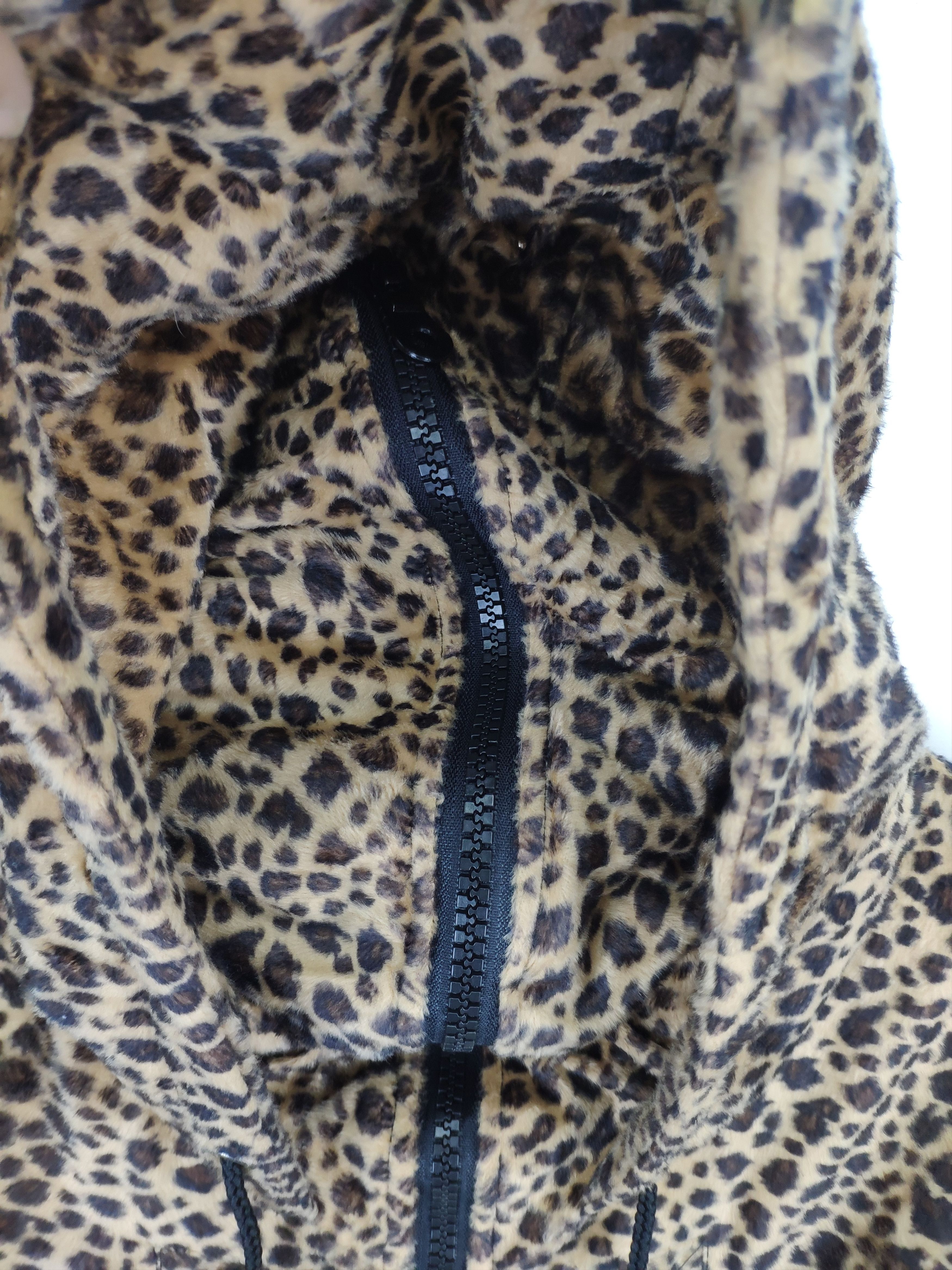 Designer × Japanese Brand 🇯🇵 Vintage 1990s Leopard Hooded Jacket Full Zip Size M / US 6-8 / IT 42-44 - 12 Thumbnail