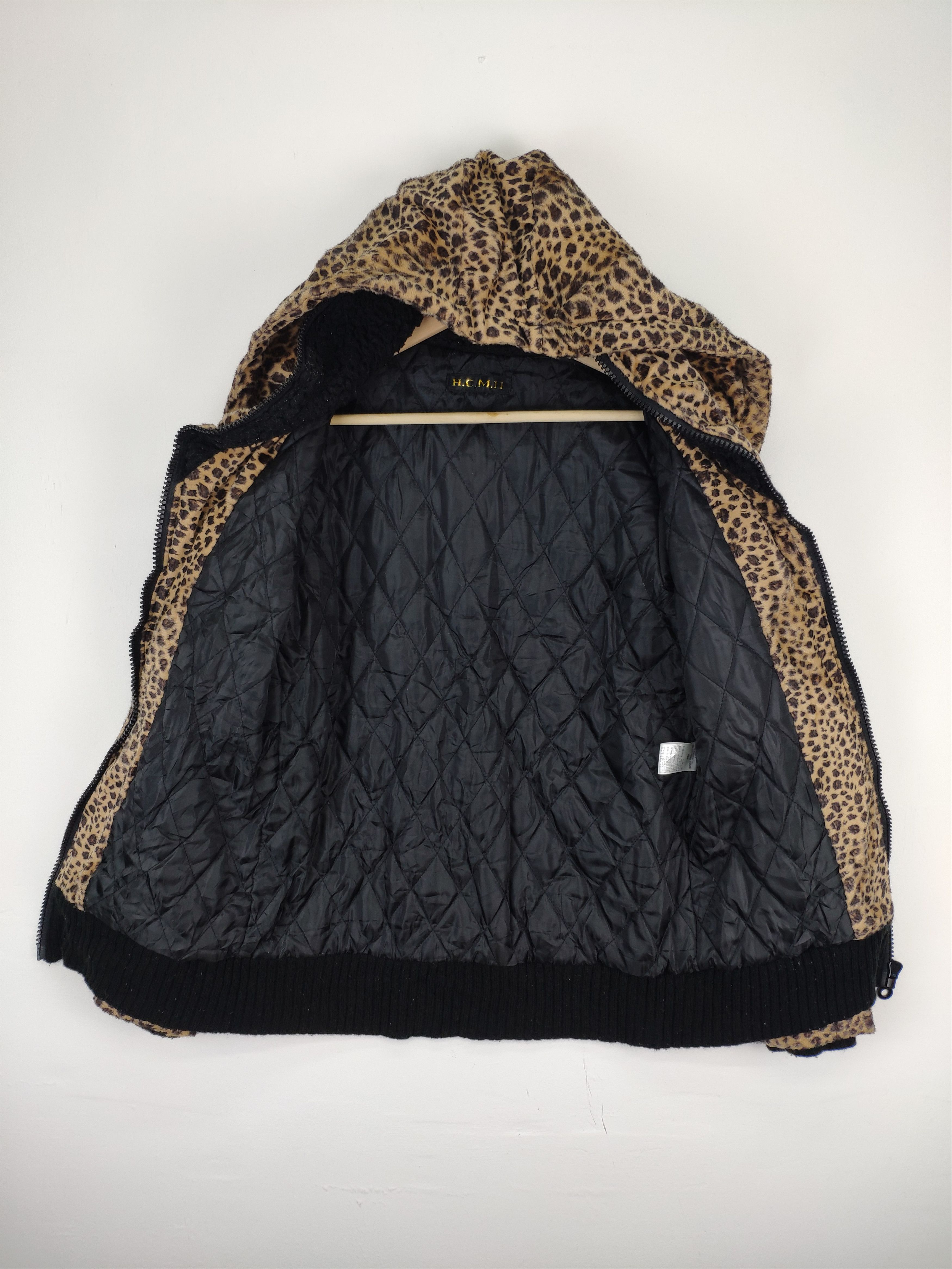 Designer × Japanese Brand 🇯🇵 Vintage 1990s Leopard Hooded Jacket Full Zip Size M / US 6-8 / IT 42-44 - 13 Thumbnail