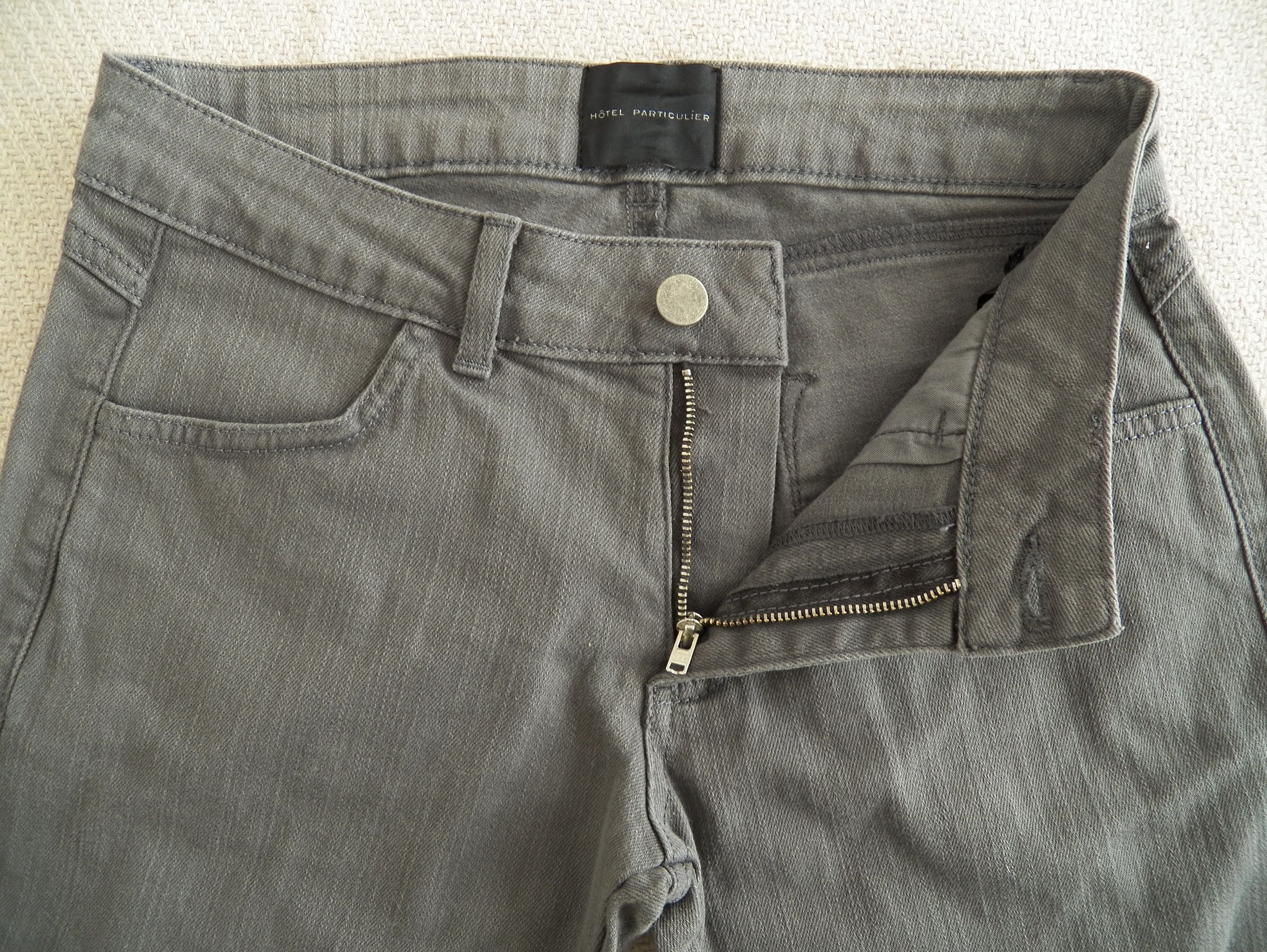 Other Hotel Particulier Slim Jeans Grey Twill Distressed Ripped Size 27" / US 4 / IT 40 - 4 Thumbnail