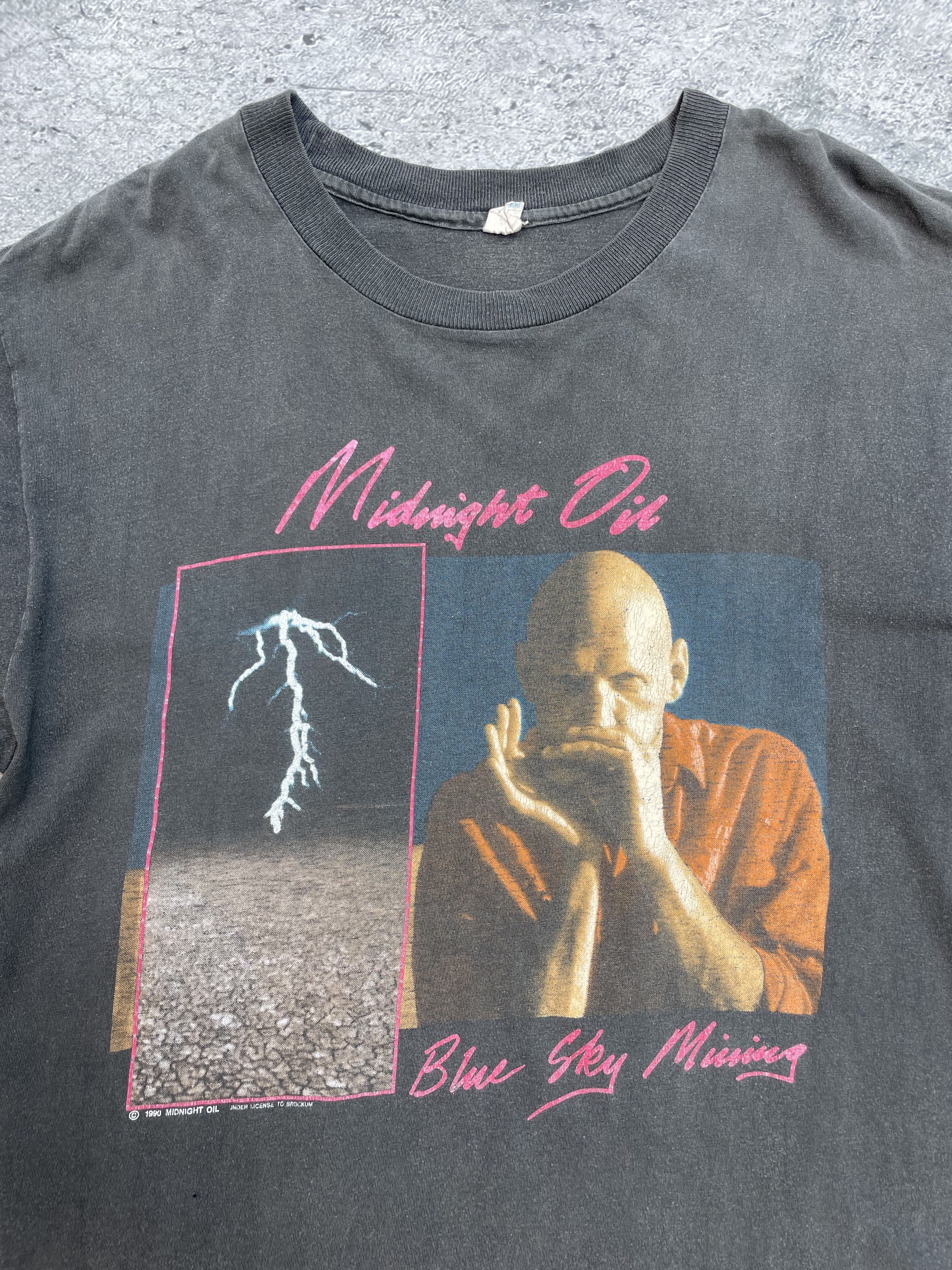 Band Tees Vintage 1990 Midnight Oil Blue Sky Mining European Tour tee Size US XL / EU 56 / 4 - 3 Thumbnail