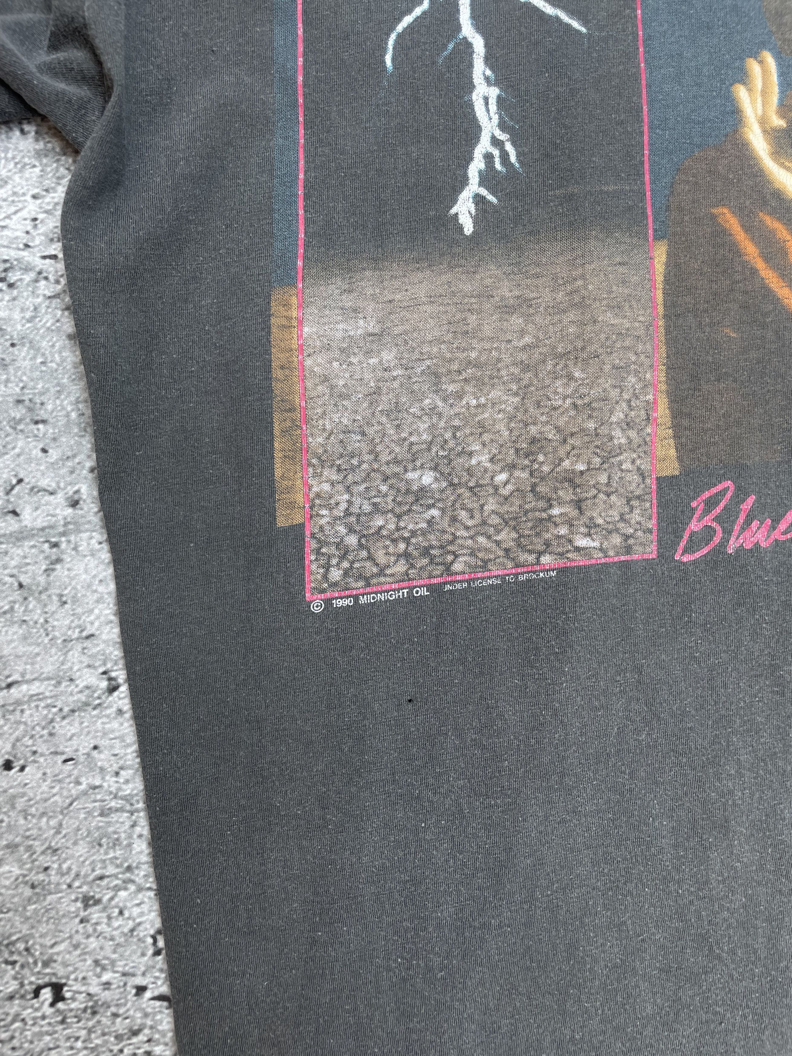 Band Tees Vintage 1990 Midnight Oil Blue Sky Mining European Tour tee Size US XL / EU 56 / 4 - 5 Thumbnail