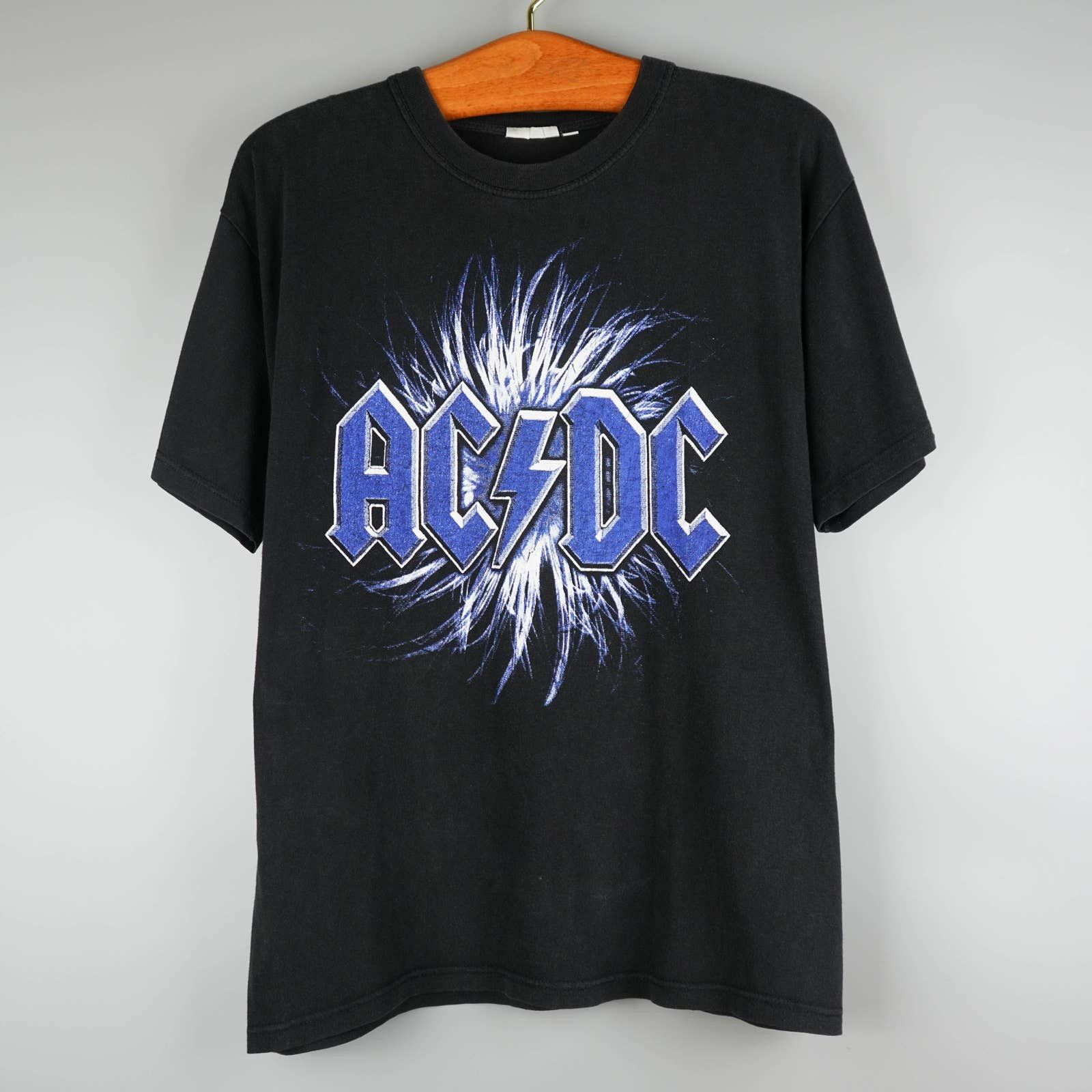Band Tees × Vintage Vintage 1990s ACDC T-Shirt Shot Down in Flames Size US L / EU 52-54 / 3 - 1 Thumbnail