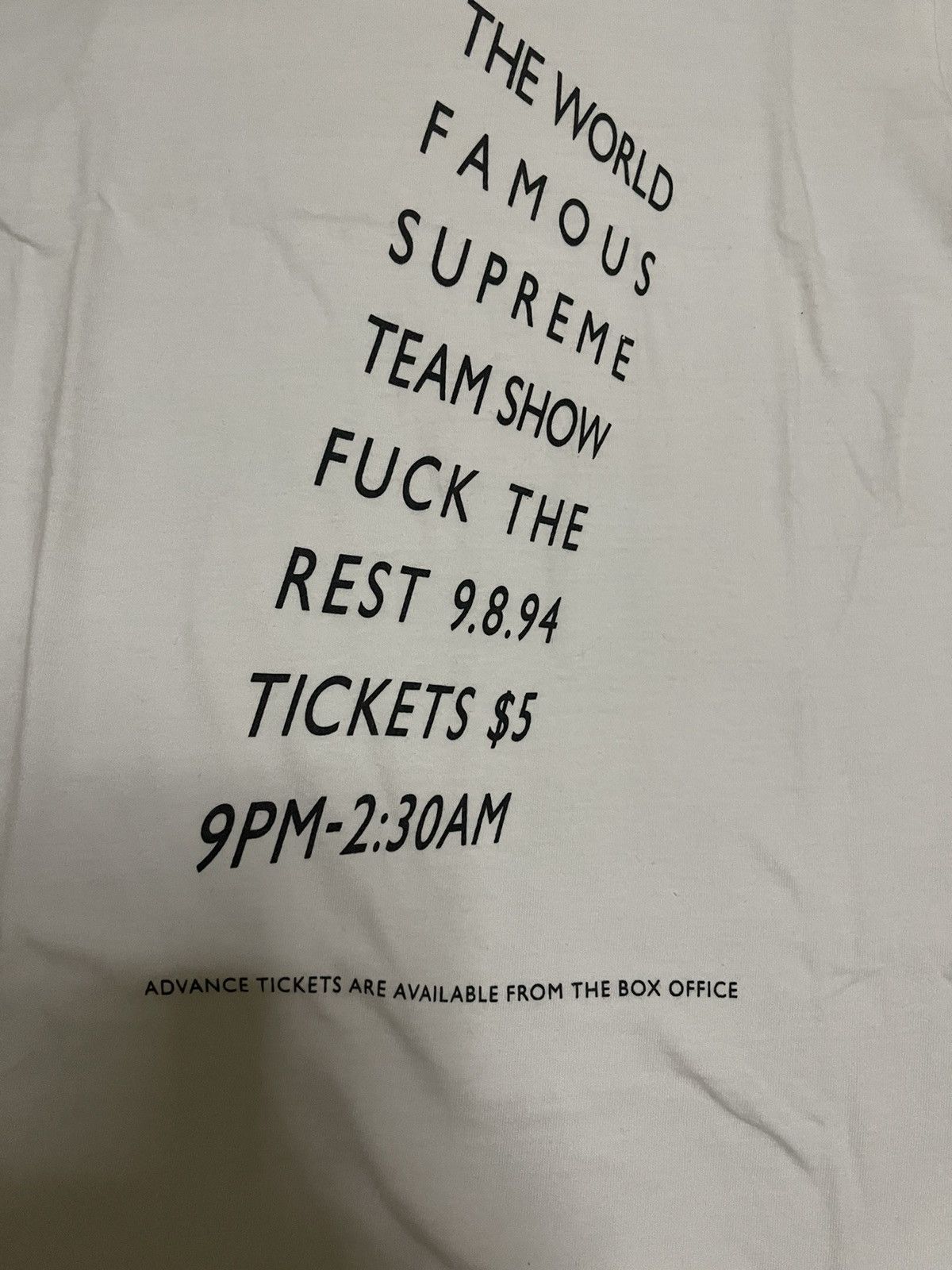 Supreme Supreme team show tee White Size US M / EU 48-50 / 2 - 3 Thumbnail