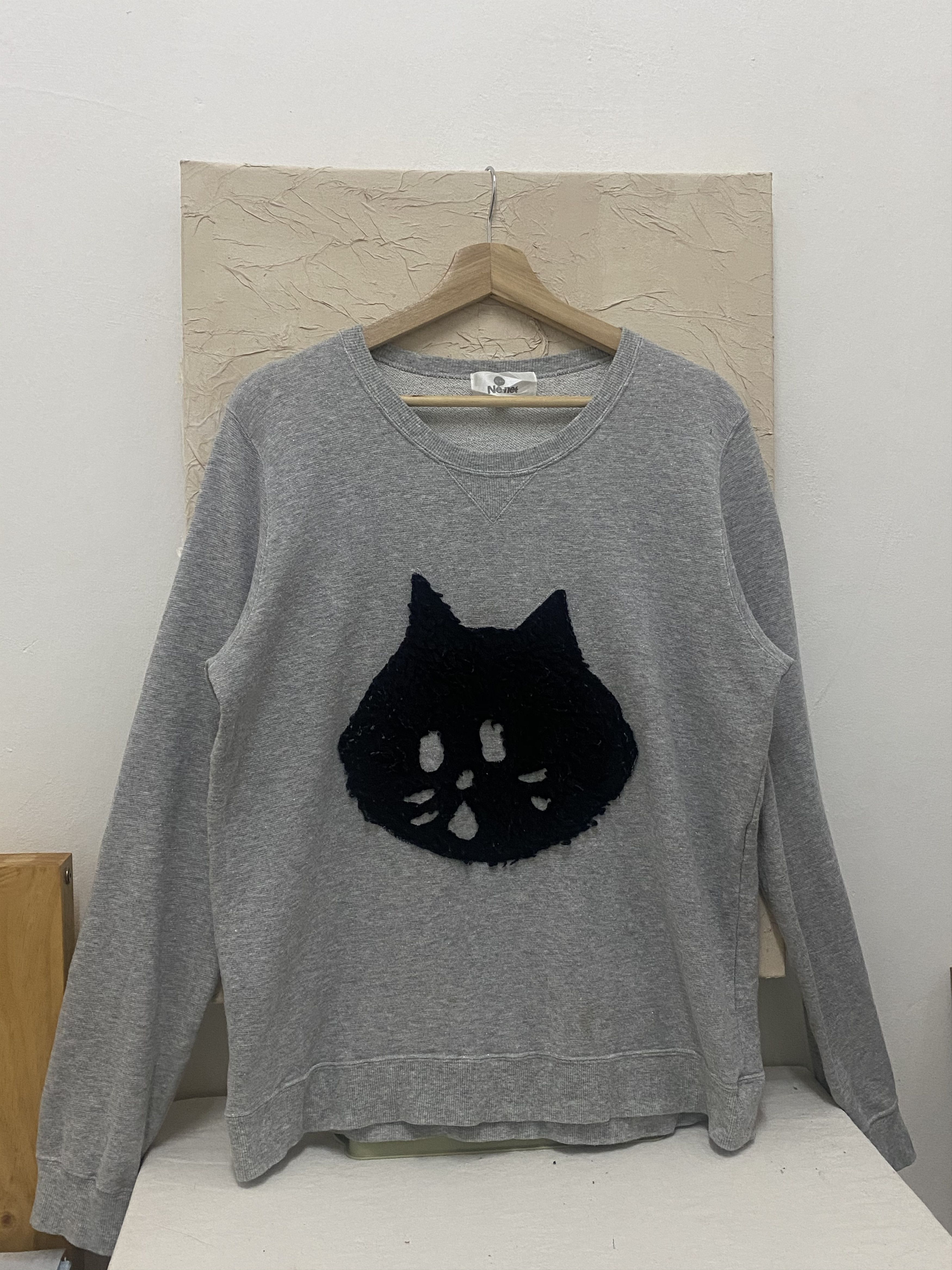 Issey Miyake × Ne-Net Ne-net cat big logo sweatshirt Size US L / EU 52-54 / 3 - 1 Thumbnail