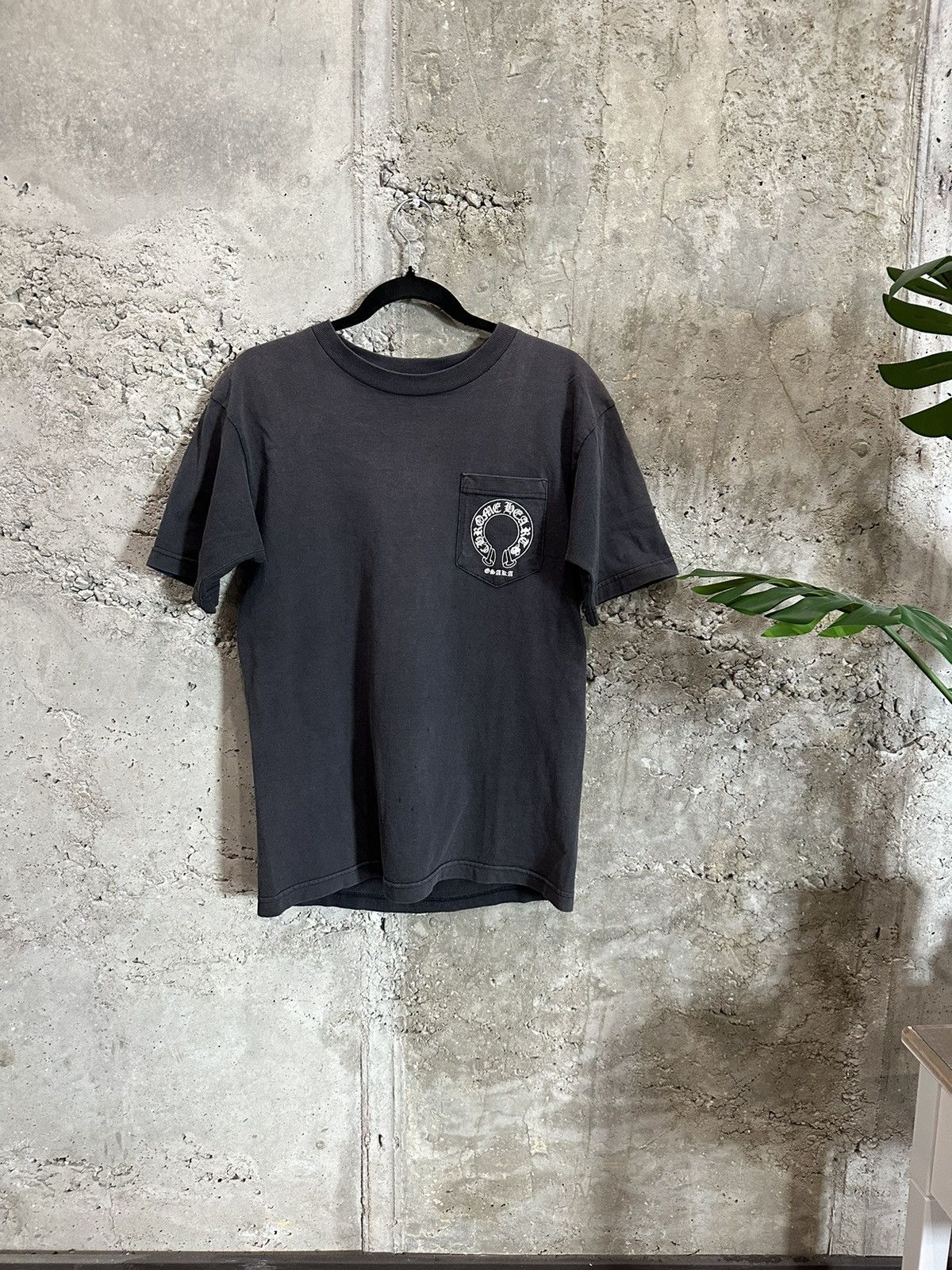 image of Chrome Hearts Osaka Fuck You Shirt in Grey, Men's (Size Medium)