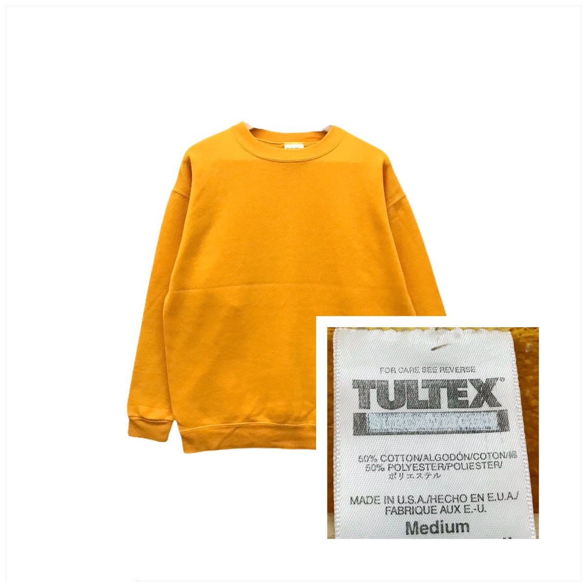 Tultex Vintage Tultex Sweatshirt Crewneck Vintage Plain Sweatshirt Size US M / EU 48-50 / 2 - 1 Thumbnail