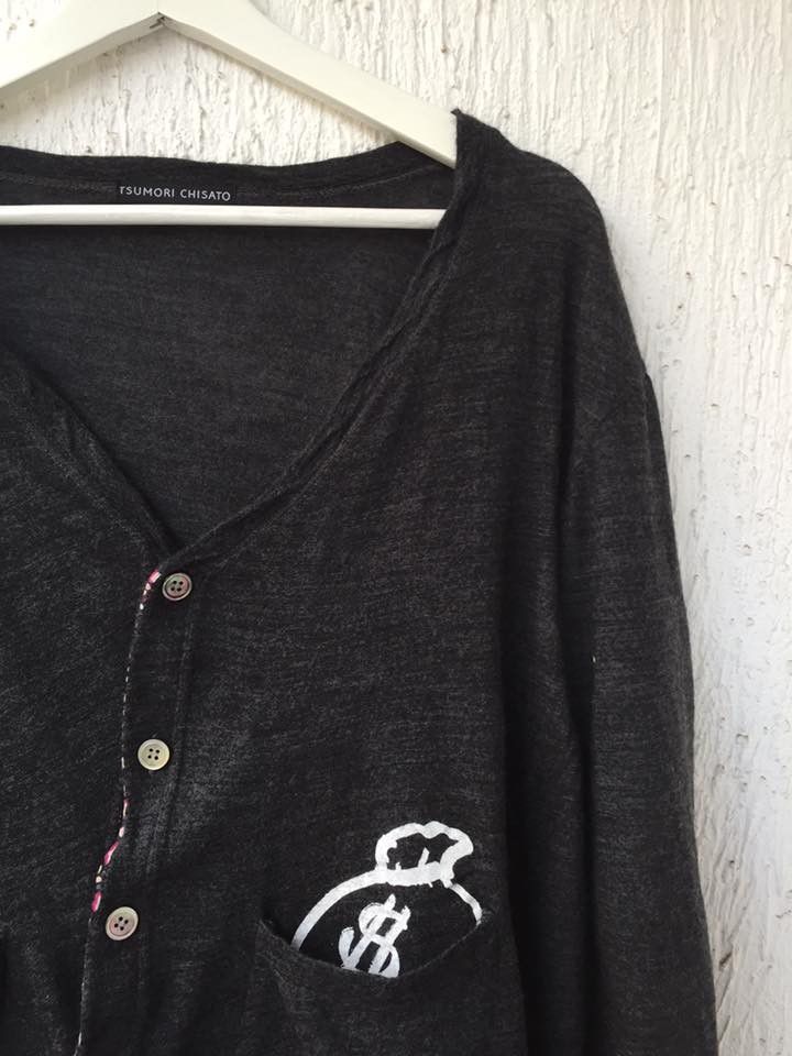 Tsumori Chisato wool "money in the bag" cardigan Size US S / EU 44-46 / 1 - 1 Thumbnail