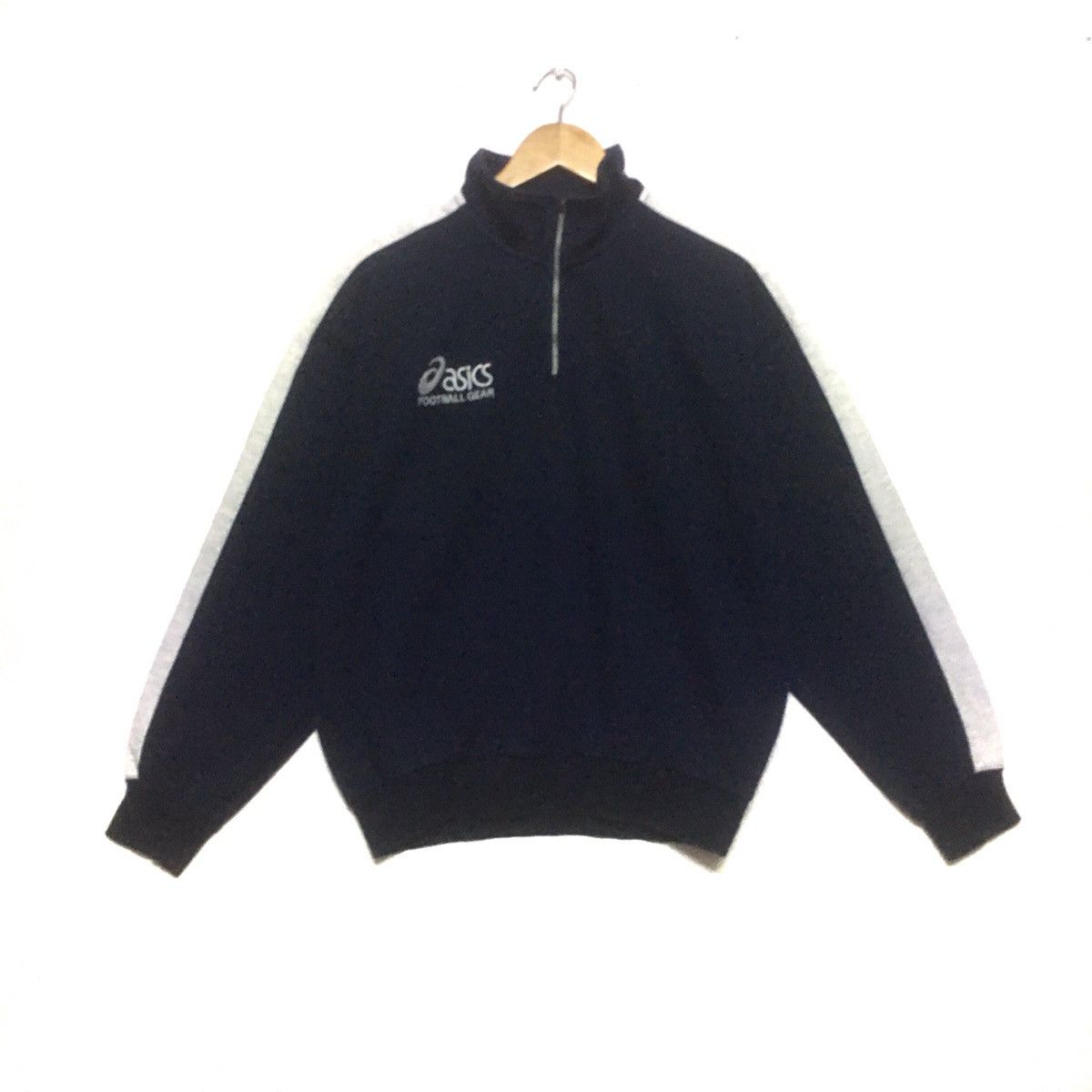Asics Vintage Asics Football Gear half zip Sweatshirt Embroidery Size US M / EU 48-50 / 2 - 1 Thumbnail