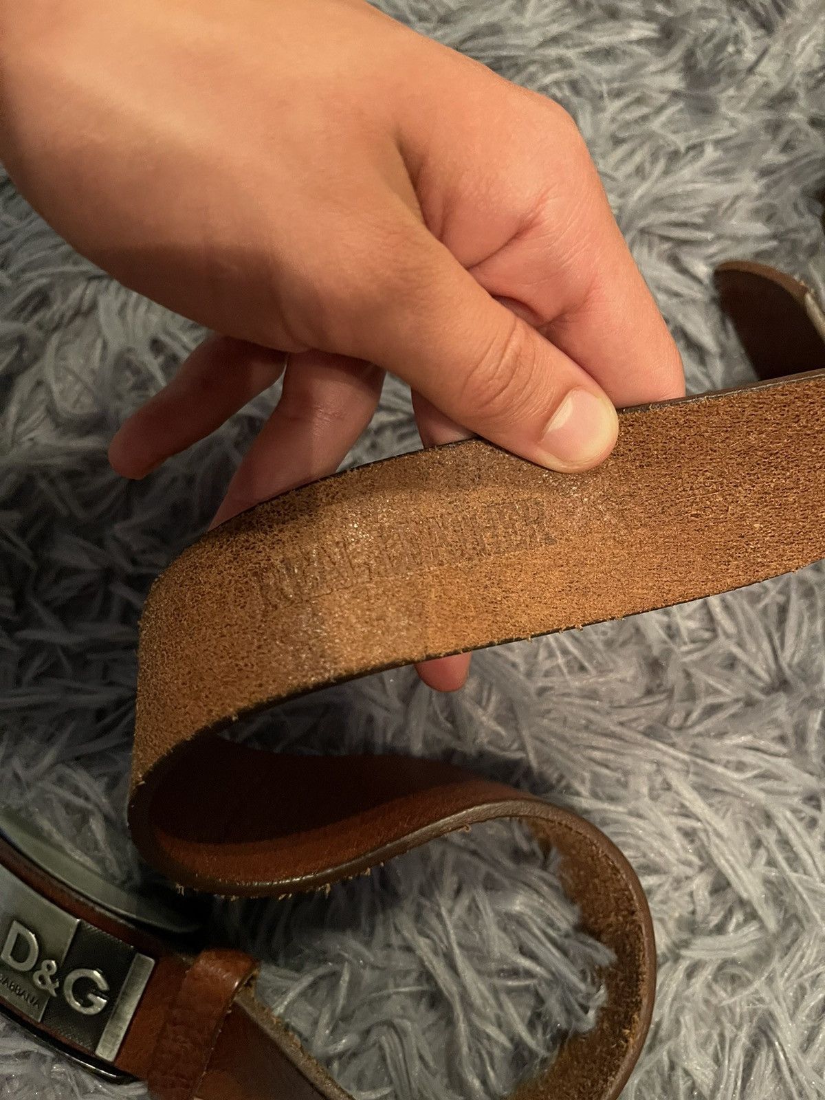 Cowboy Equipment × Dolce & Gabbana × Vintage Dolce & Gabbana D&G vintage leather belt 99cm Size 32 - 5 Thumbnail