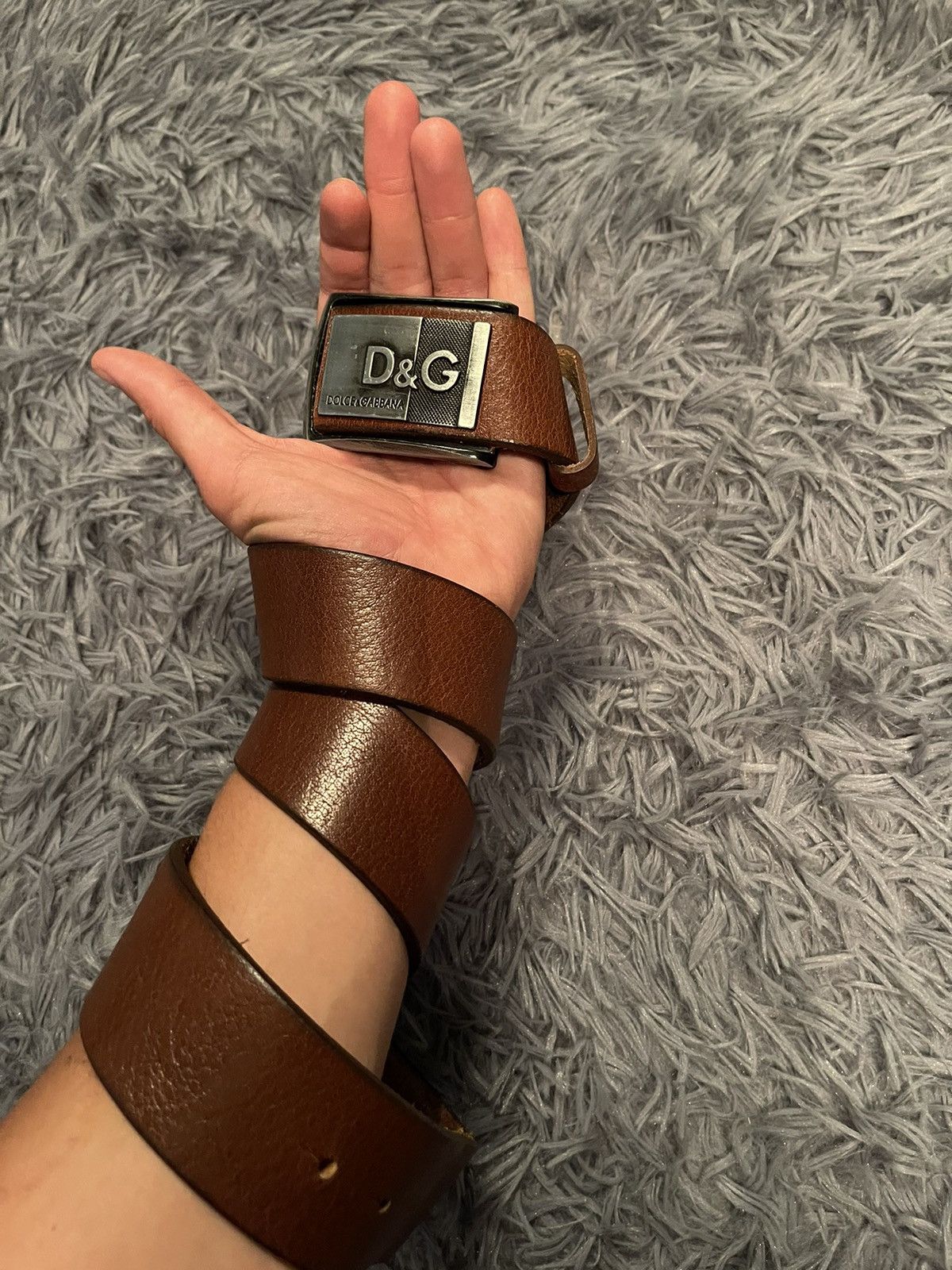 Cowboy Equipment × Dolce & Gabbana × Vintage Dolce & Gabbana D&G vintage leather belt 99cm Size 32 - 7 Thumbnail