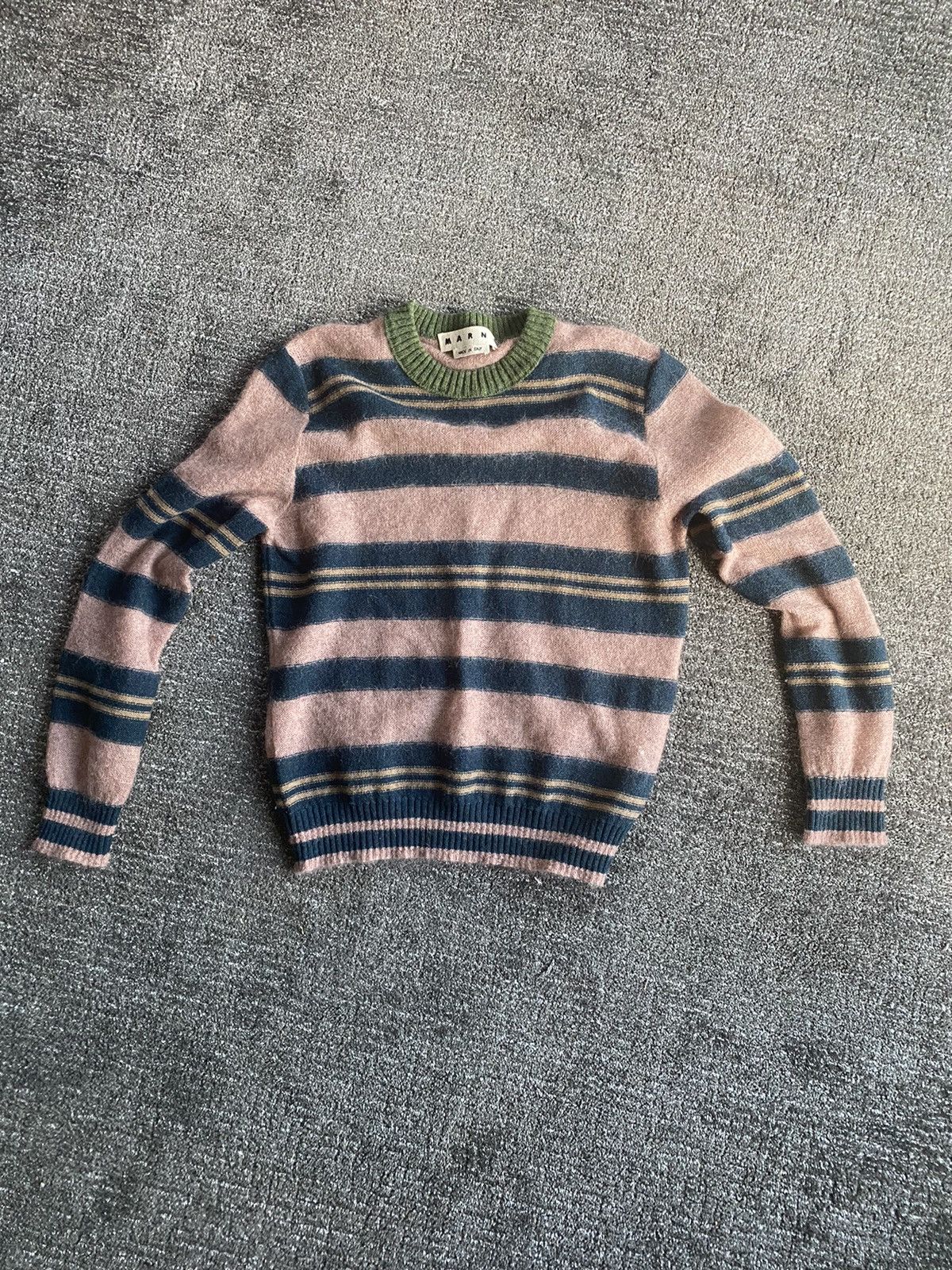 Marni Pink and Navy Striped Mohair Size US M / EU 48-50 / 2 - 1 Thumbnail