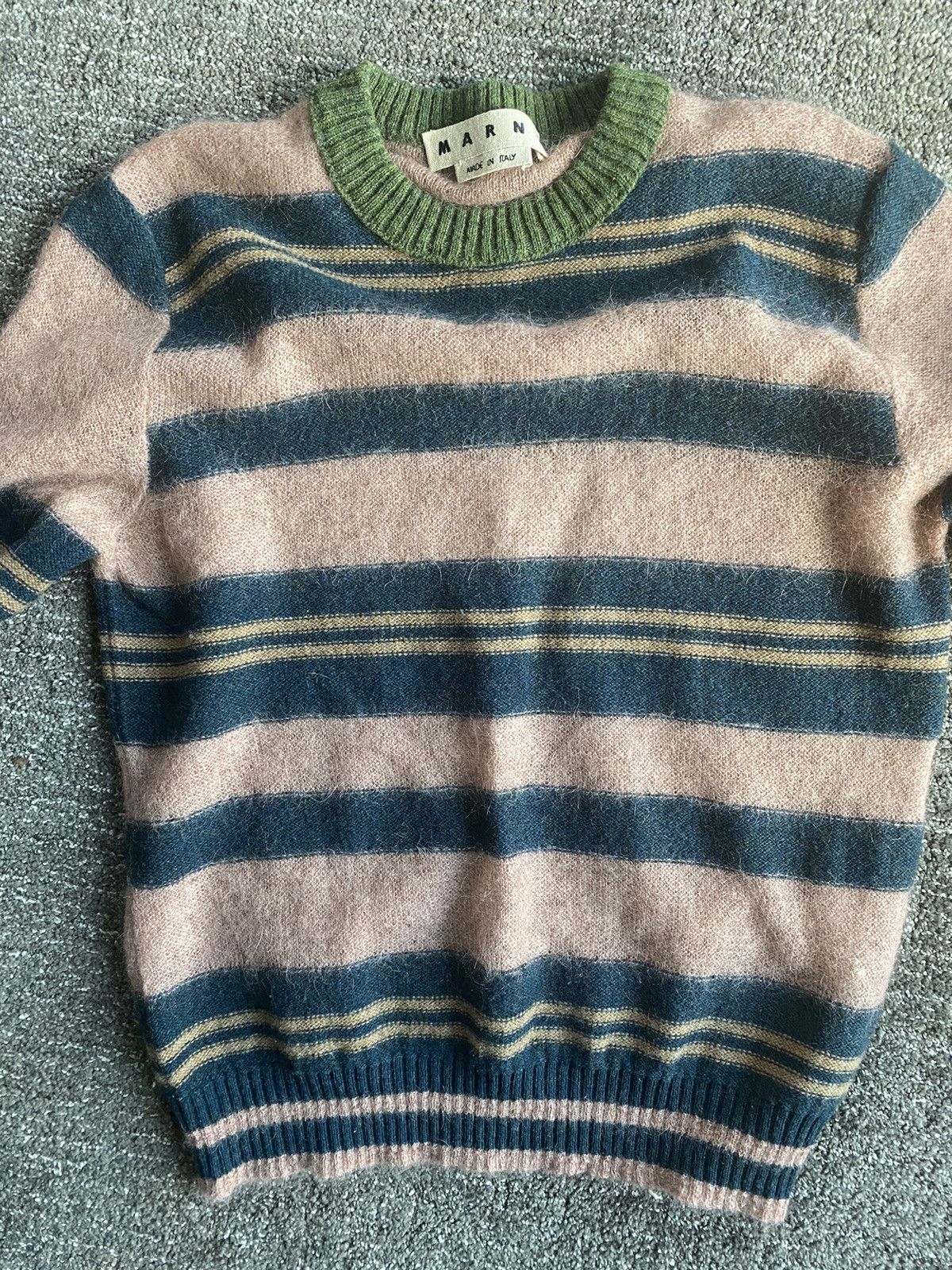 Marni Pink and Navy Striped Mohair Size US M / EU 48-50 / 2 - 2 Thumbnail
