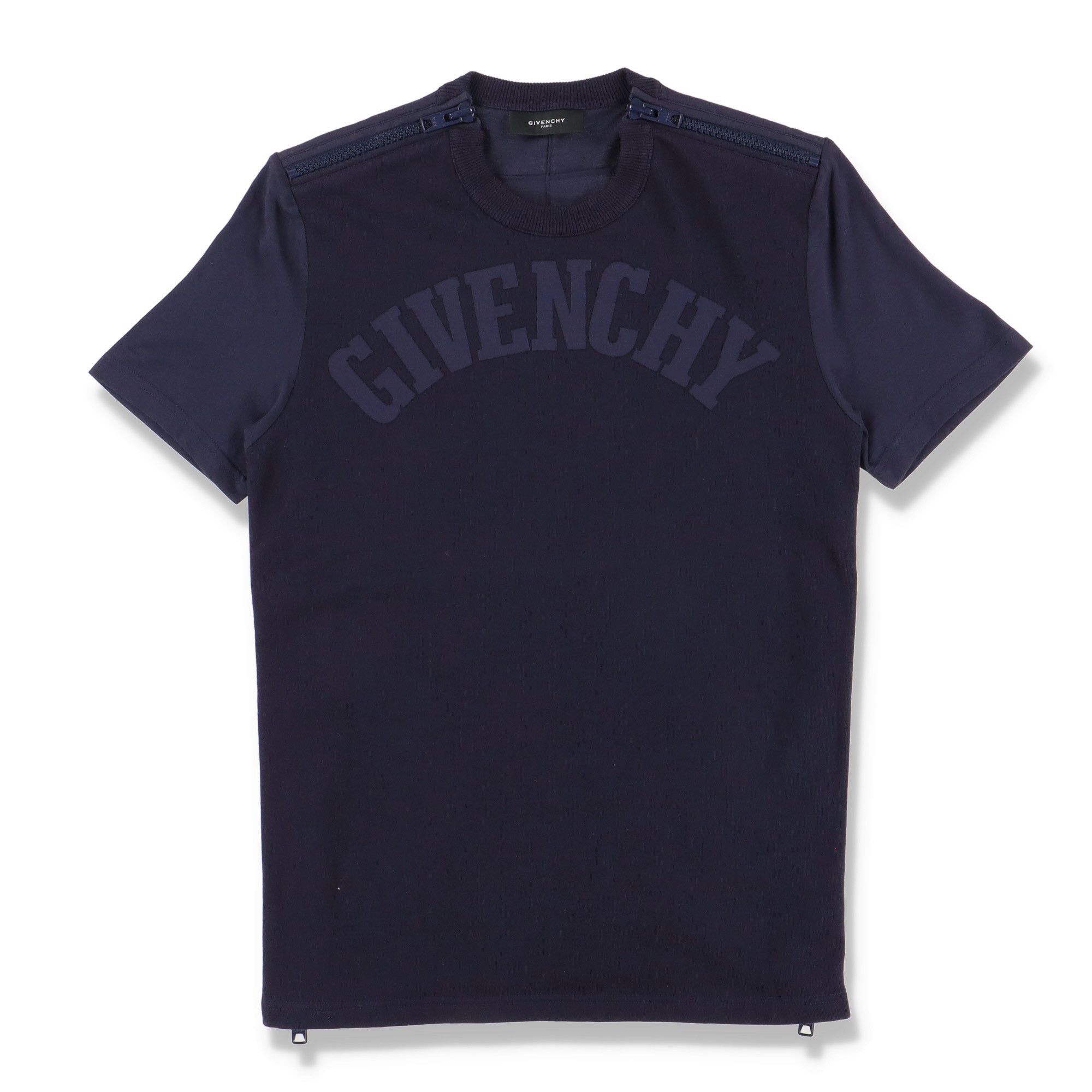 Givenchy 1 of 1 Blue Arch Logo Zipped T-Shirt | Grailed