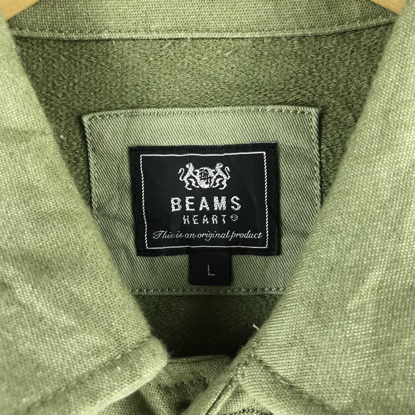 Beams Plus U.s. Army By Beams Heart Sage Green Cotton Shirt Size US M / EU 48-50 / 2 - 7 Thumbnail