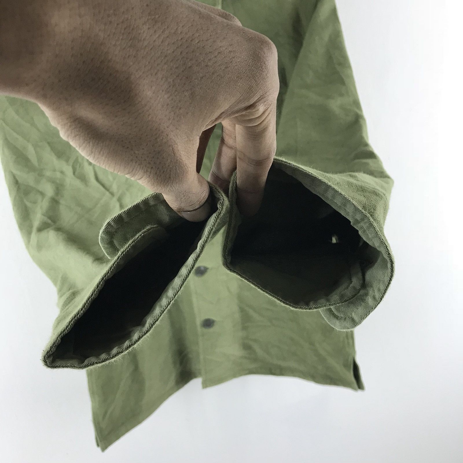 Beams Plus U.s. Army By Beams Heart Sage Green Cotton Shirt Size US M / EU 48-50 / 2 - 6 Thumbnail