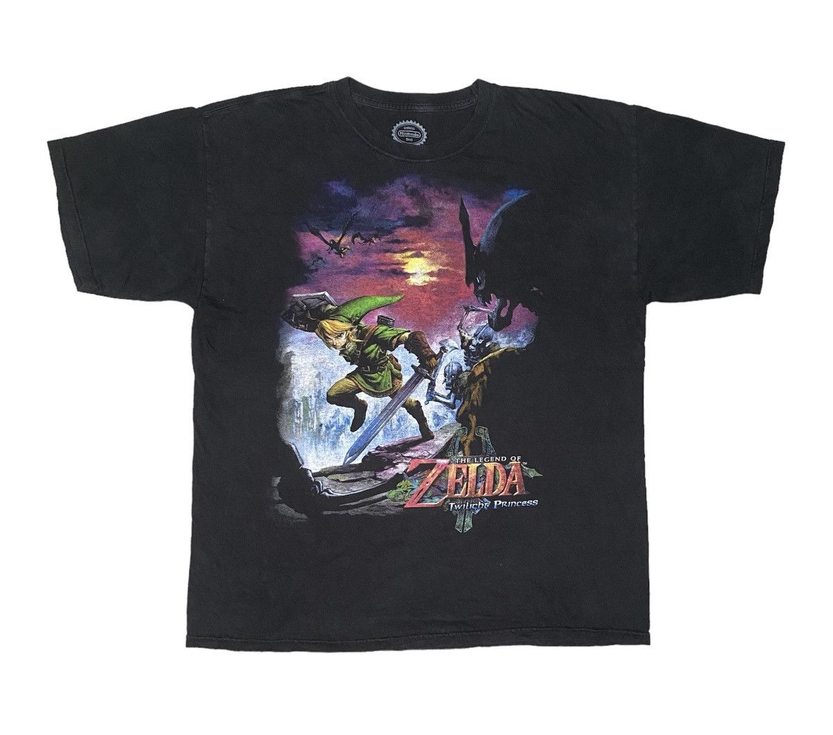 image of Cartoon Network x Nintendo The Legend Of Zelda Twilight Princess T Shirt Nintendo in Black (Size XL