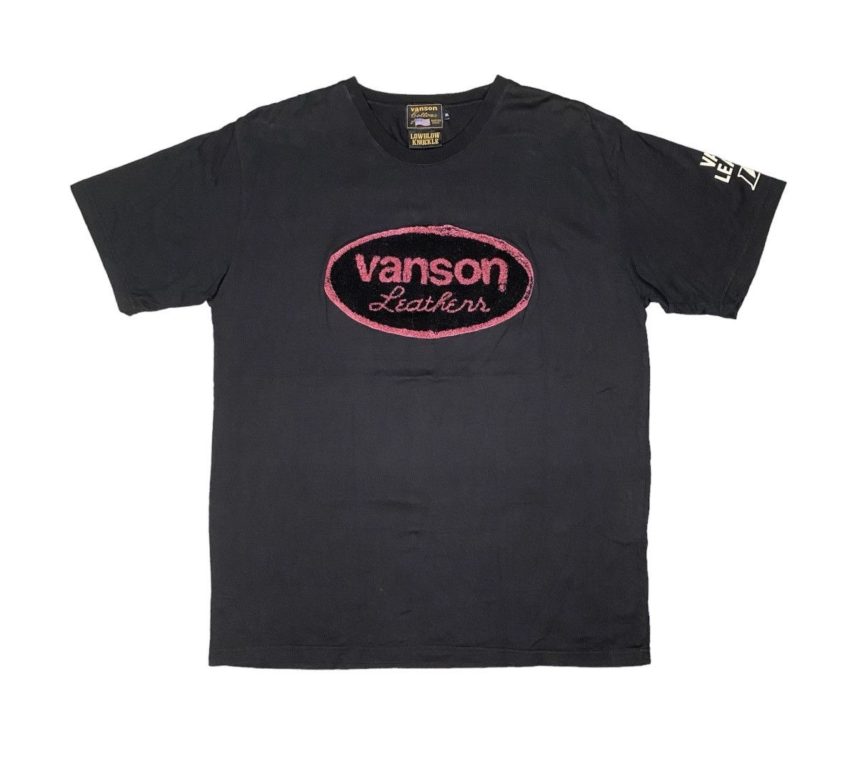 Vanson Leathers × Vintage RARE DESIGN! VANSON LEATHERS LOW BLOW KNUCKLE T SHIRT Size US XL / EU 56 / 4 - 1 Thumbnail