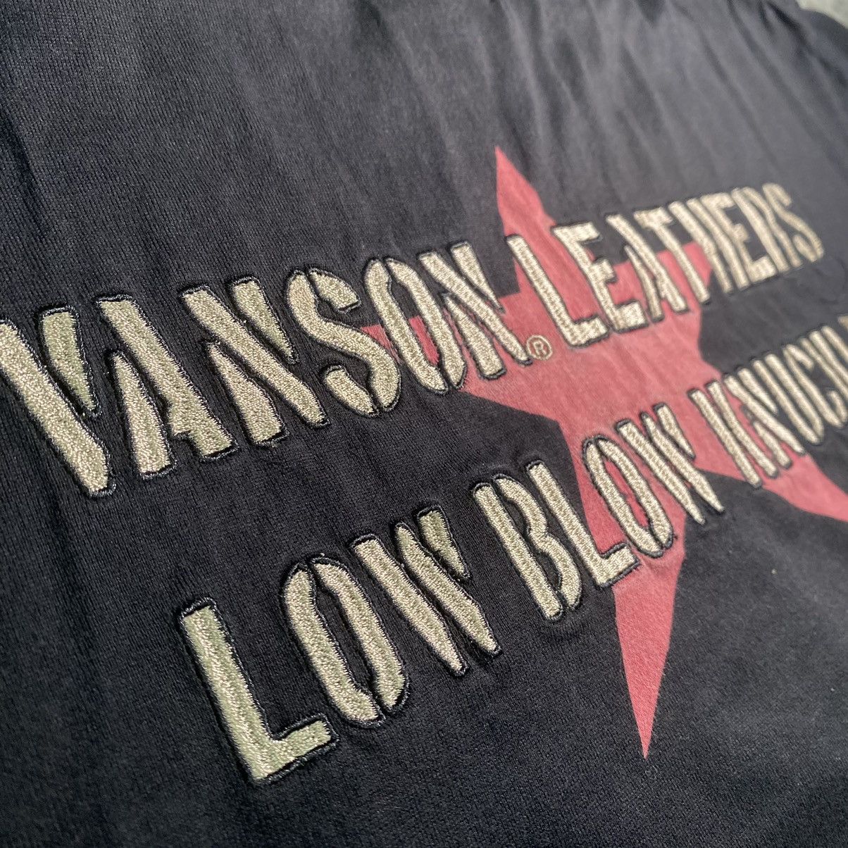 Vanson Leathers × Vintage RARE DESIGN! VANSON LEATHERS LOW BLOW KNUCKLE T SHIRT Size US XL / EU 56 / 4 - 12 Thumbnail
