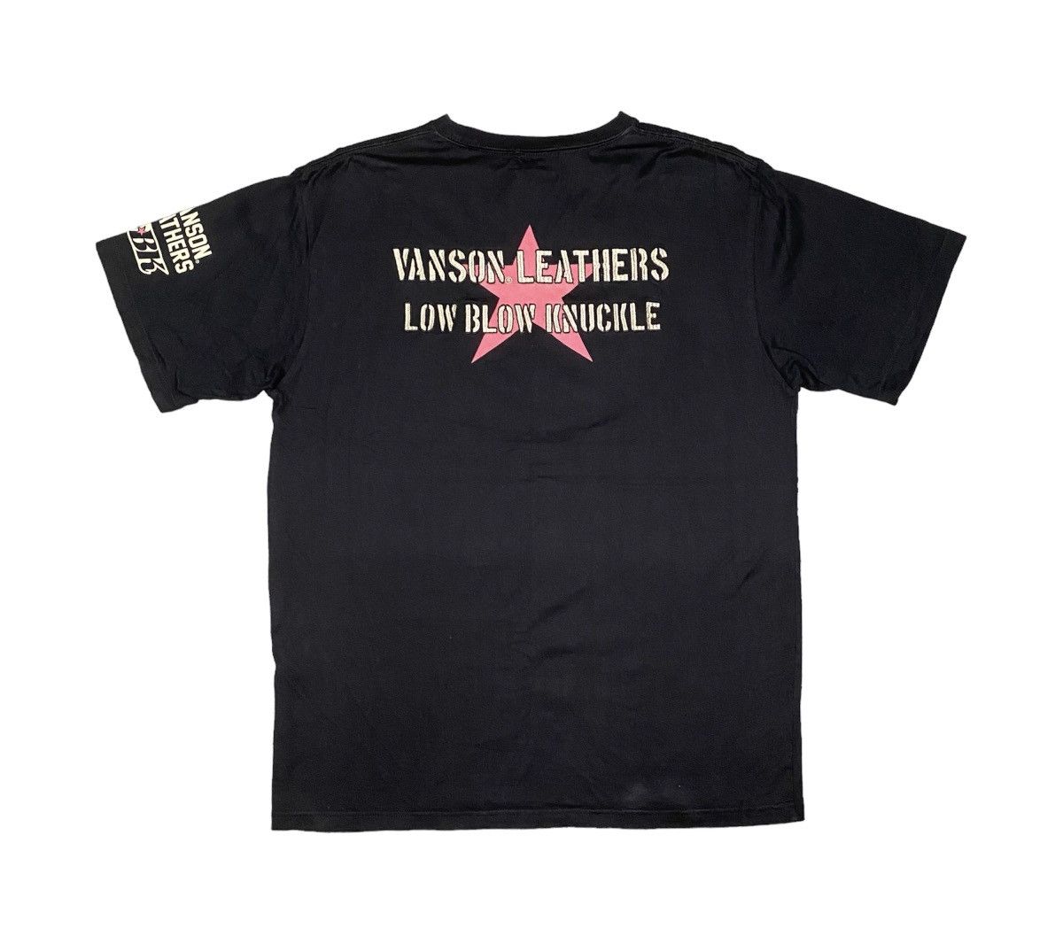 Vanson Leathers × Vintage RARE DESIGN! VANSON LEATHERS LOW BLOW KNUCKLE T SHIRT Size US XL / EU 56 / 4 - 2 Thumbnail