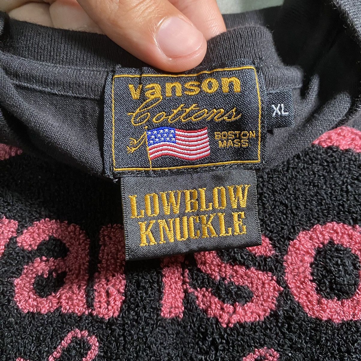 Vanson Leathers × Vintage RARE DESIGN! VANSON LEATHERS LOW BLOW KNUCKLE T SHIRT Size US XL / EU 56 / 4 - 4 Thumbnail